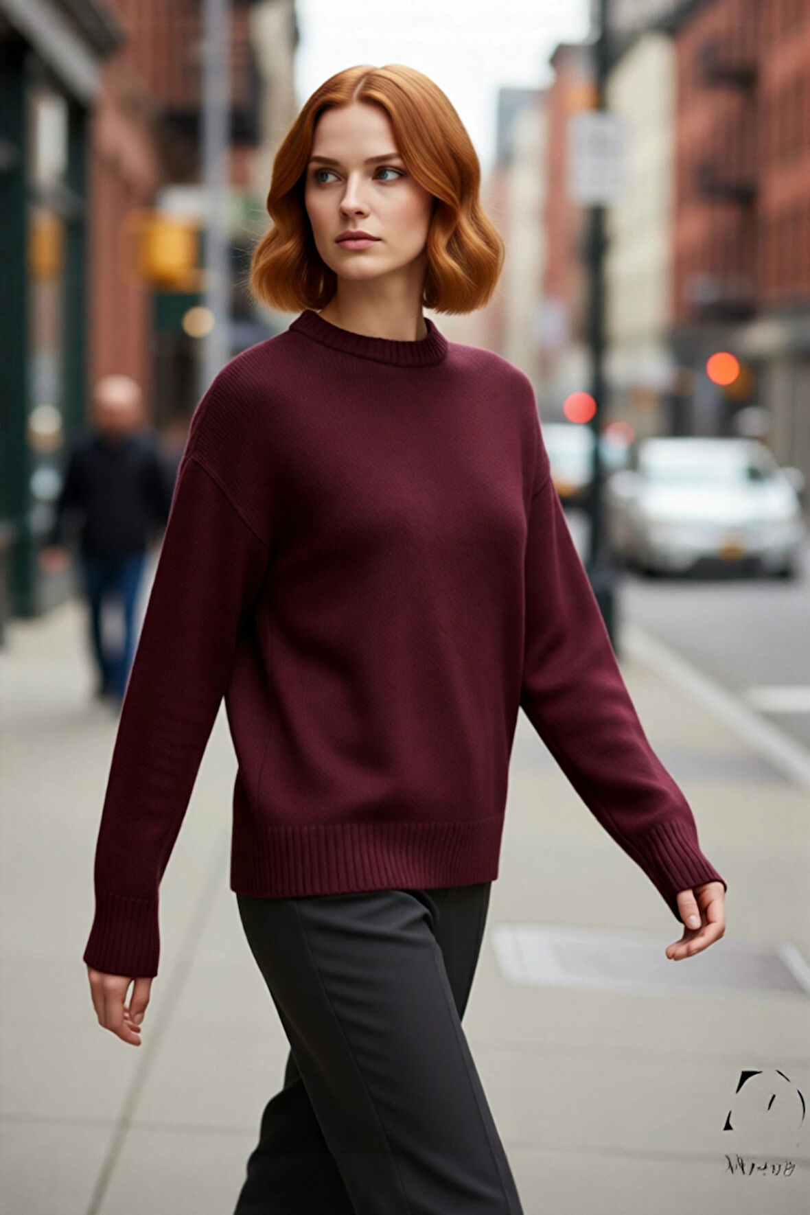 Kadın Oversize Triko Kazak Düşük Kol Bisiklet Yaka Basic Kışlık Günlük Rahat Şık Tasarım Kaliteli