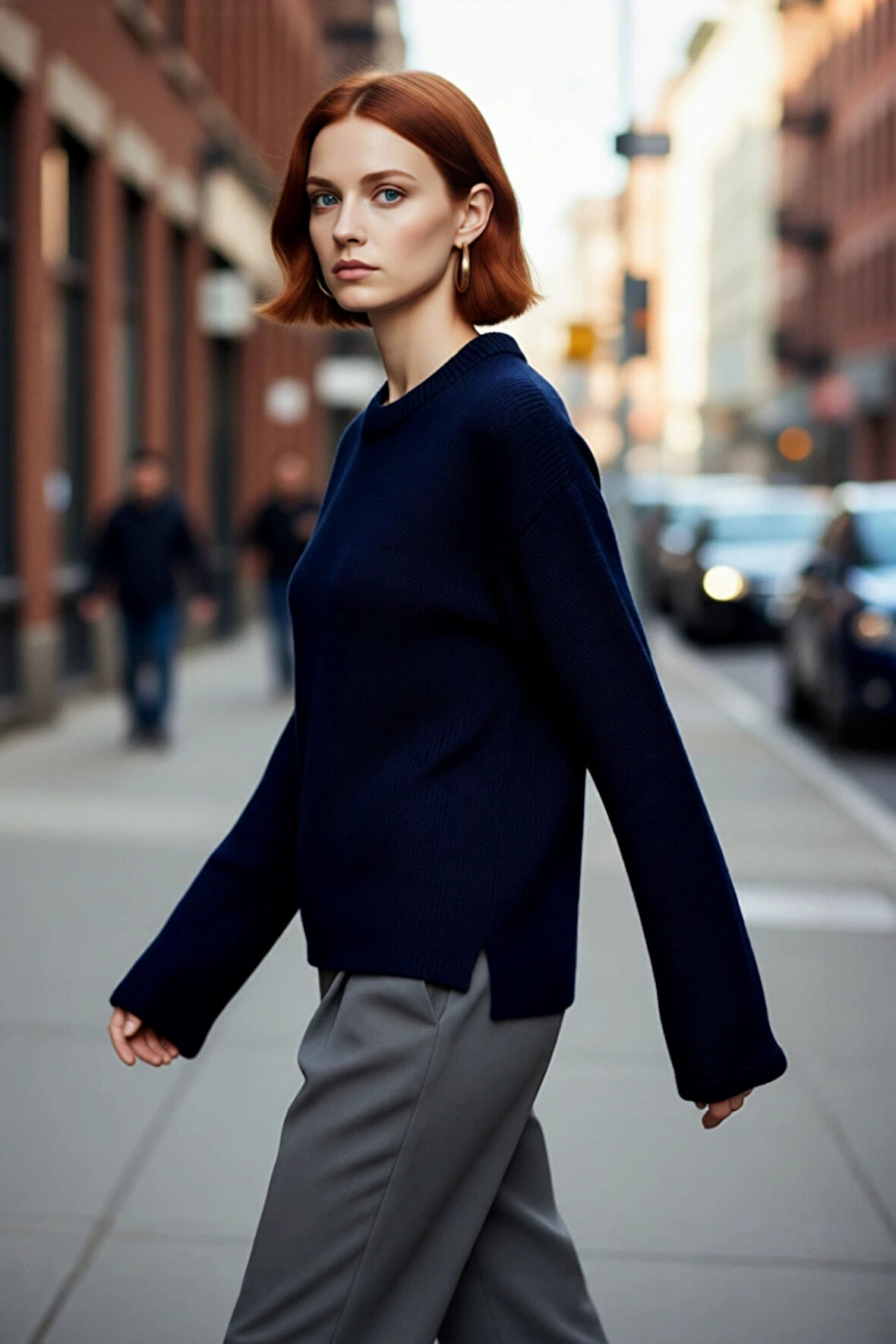 Kadın Oversize Triko Kazak Geniş İspanyol Kol Bisiklet Yaka Düz Dokulu Kışlık Basic Model Kaliteli