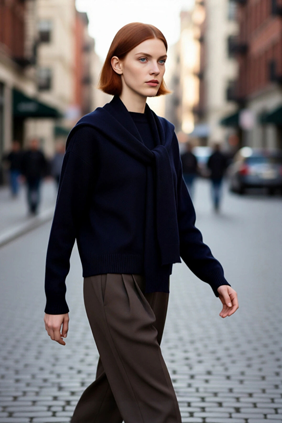 Kadın Oversize Kalın Düşük Kol Bisiklet Yaka Triko Kazak Şık ve Rahat Kış Kombinleri İçin İdeal