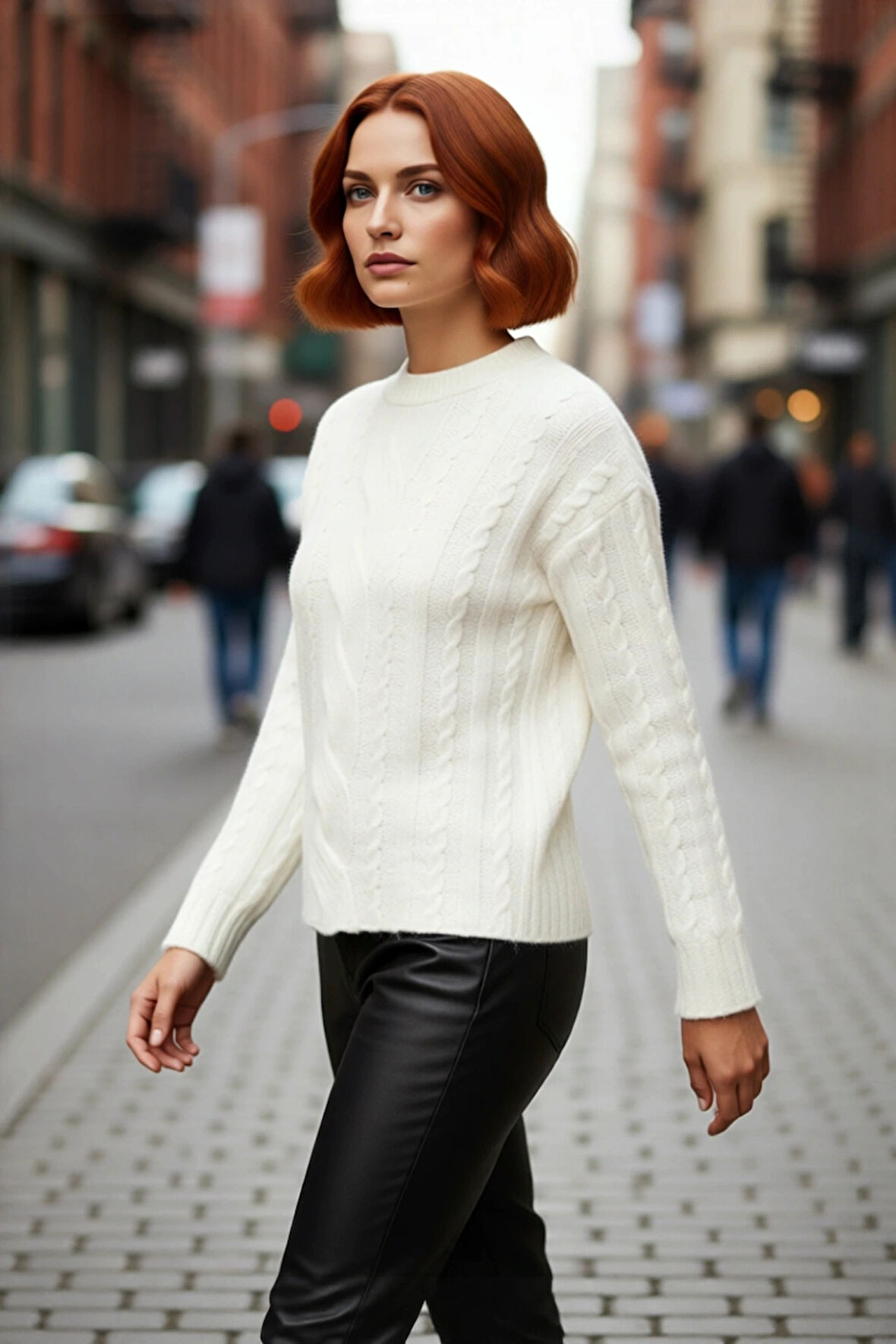 Kadın Regular Kalıp Saç Örgü Triko Kazak Soğuk Havalarda Konfor Ve Şıklığı Bir Arada Sunuyor.