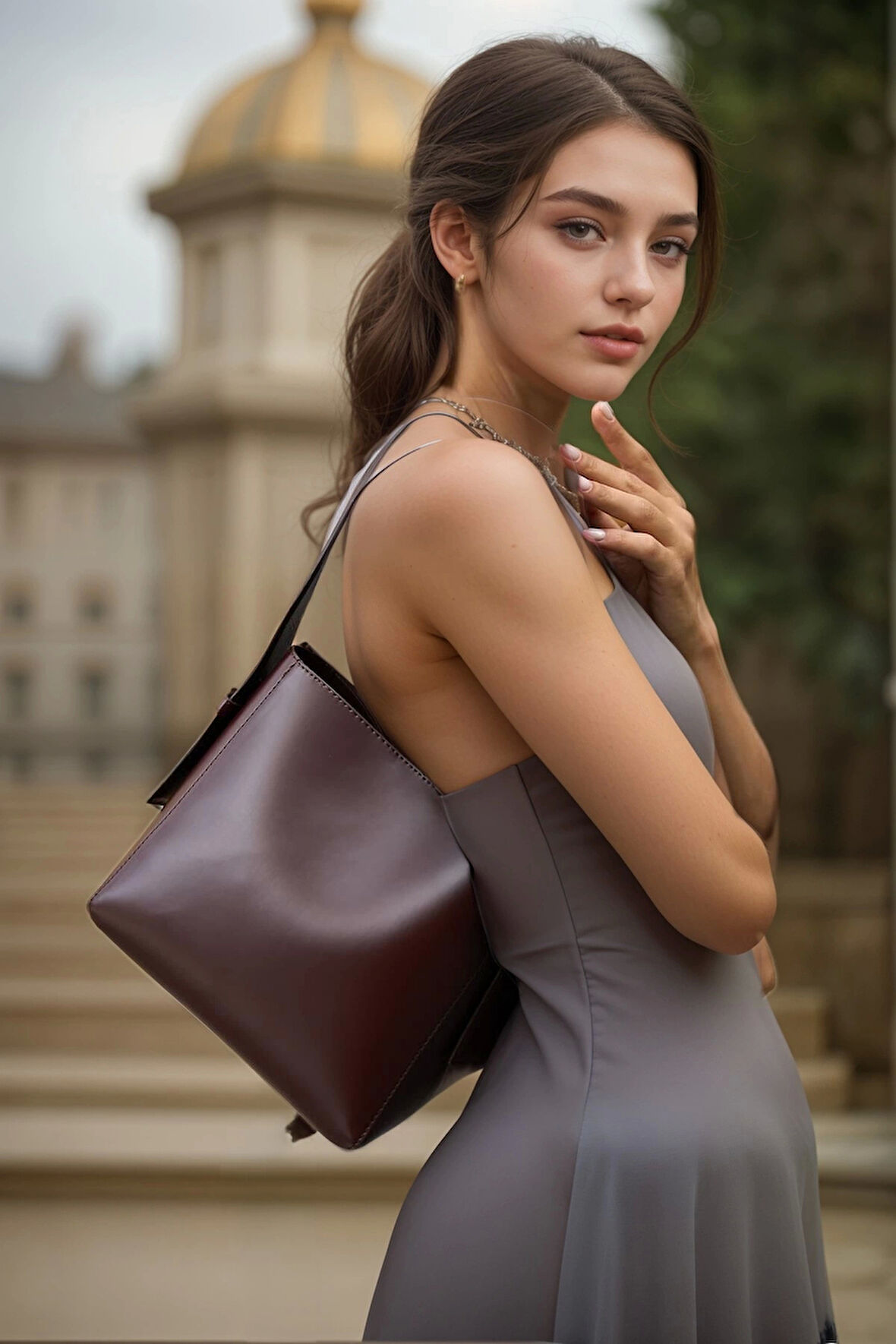 Kadın Şık Yumuşak Shopper Ayarlanabilir Askılı Deri Omuz Çantası Geniş Hacimli Günlük