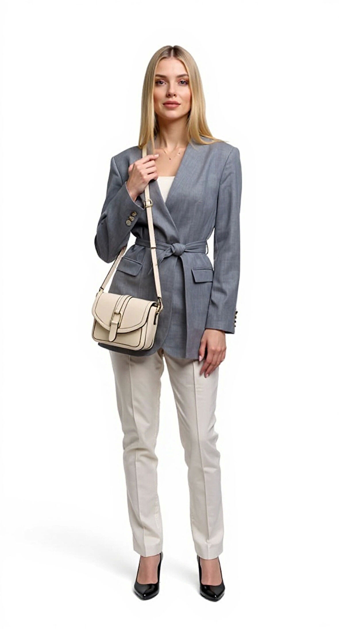 Kadın Mini El Ve Omuz Çantası Tokalı Deri Görünümlü Şık Tasarım Günlük Kullanım Hafta Sonu