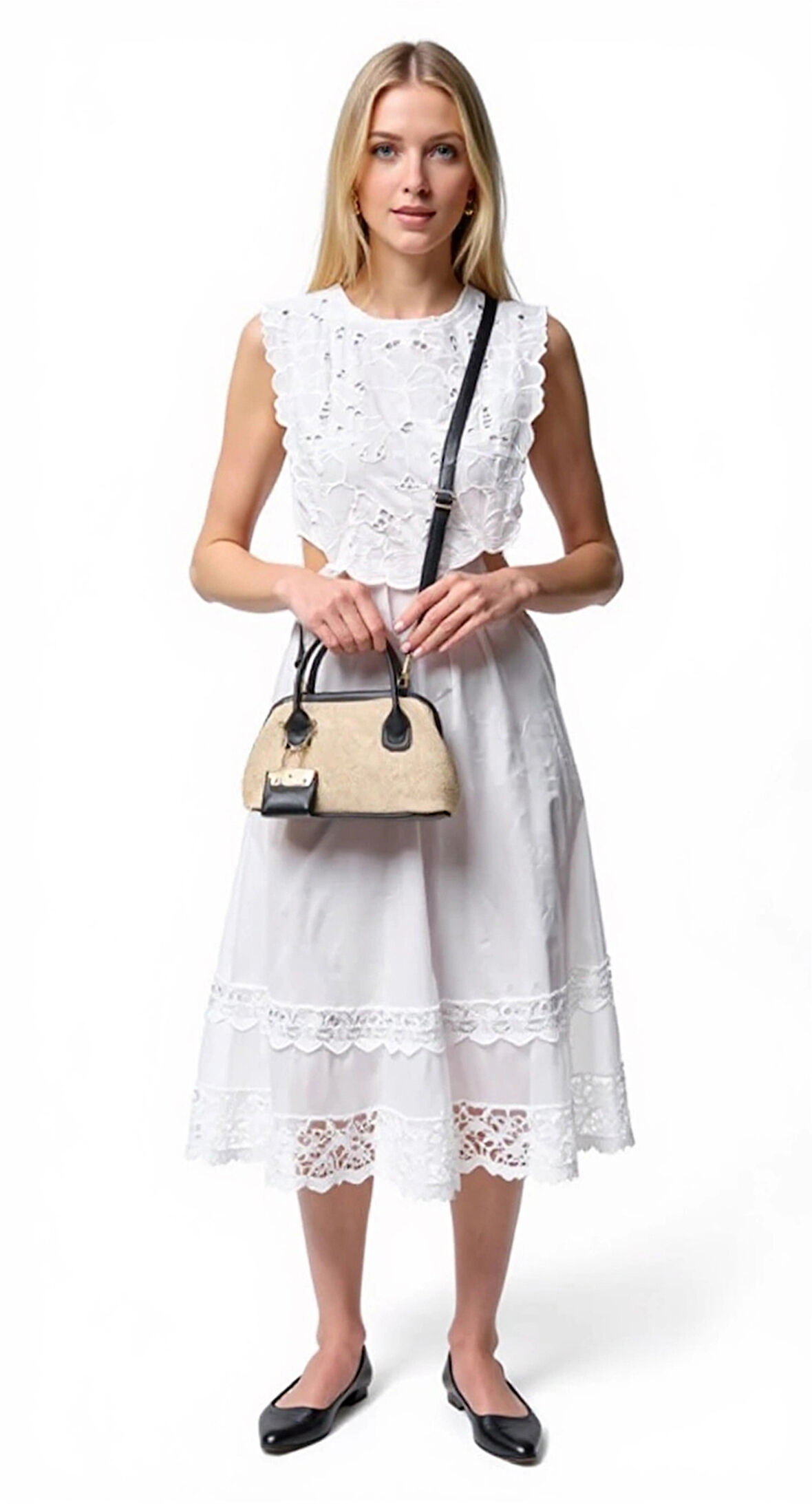 Kadın Hasır Dokulu Mini El Çantası Şık Tasarım Günlük Kullanım Hafta Sonu Kaliteli Malzeme