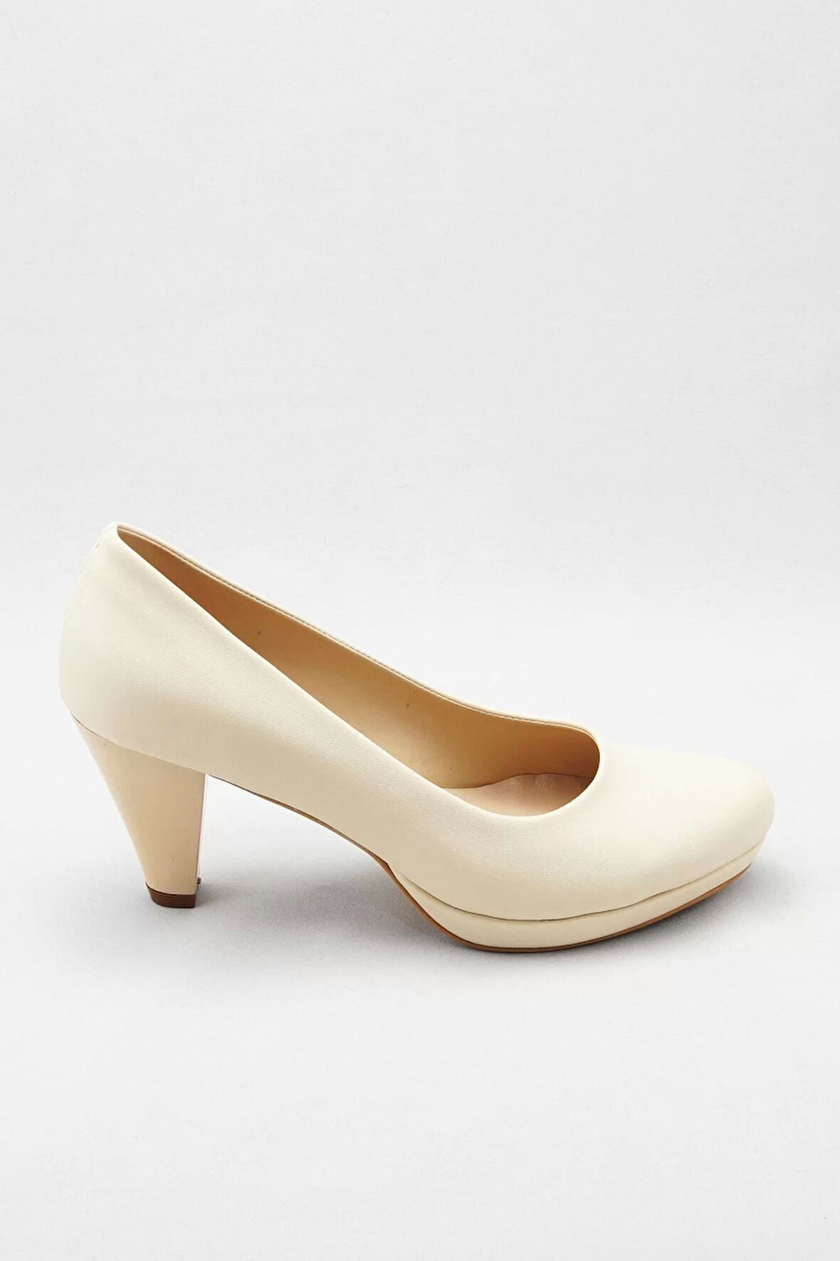 Kadın Moda Şık Ten Klasik Topuklu Ayakkabı Topuklu Düğün Nişan Gece Abiye Ayakkabı