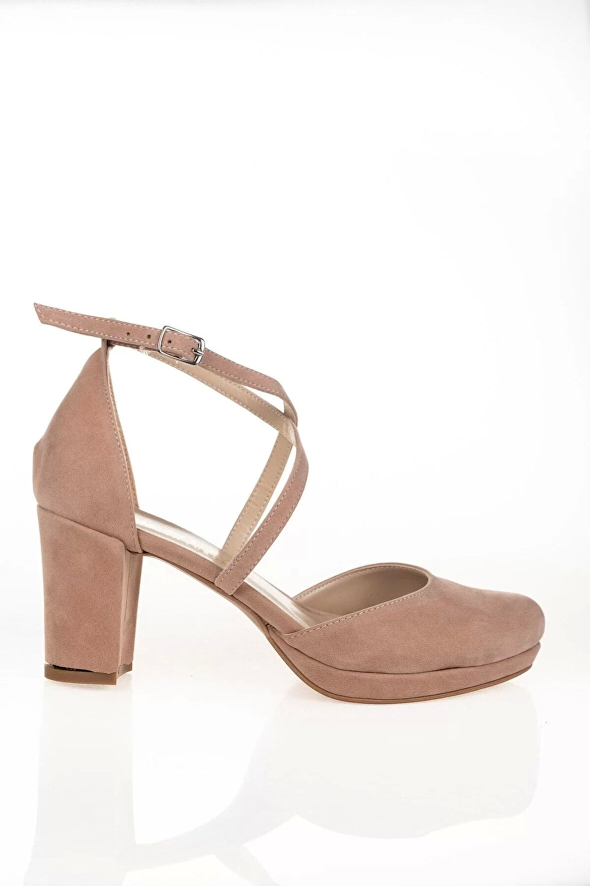 Kadın Moda Şık Siyah Süet Topuklu Klasik Ayakkabı Topuklu Düğün Nişan Gece Abiye Ayakkabı