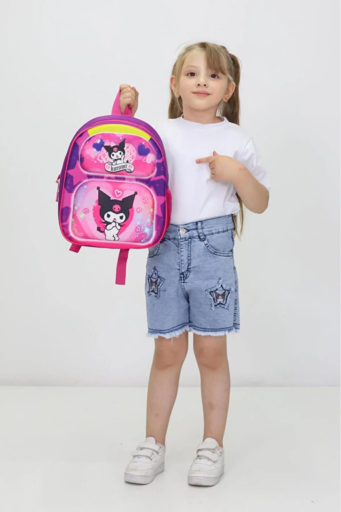 Kuromi Temalı Sevimli Ortopedik Anaokulu ve İlkokul Çantası