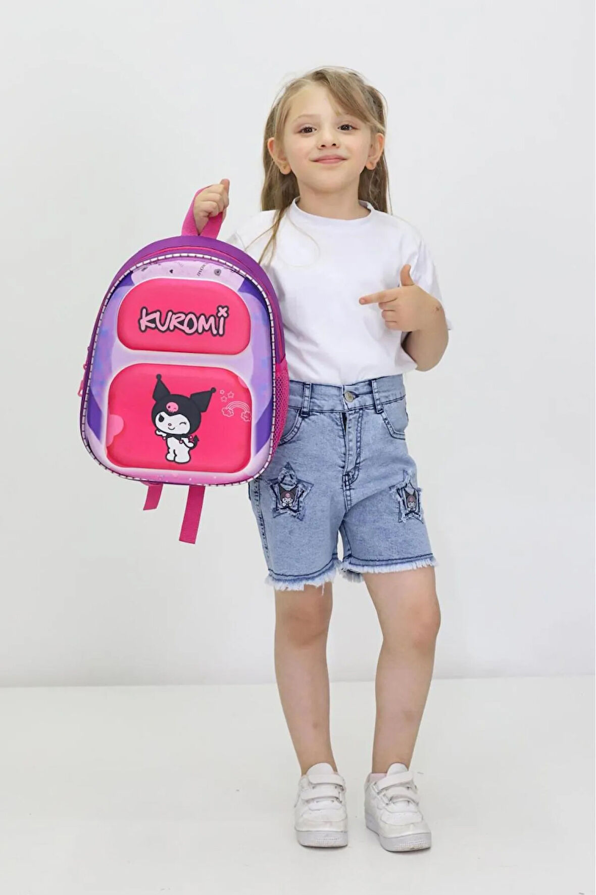 Kuromi Temalı Sevimli Ortopedik Anaokulu ve İlkokul Çantası