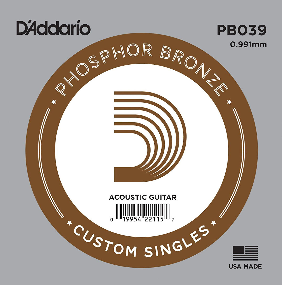 DADDARIO PB039 AKUSTİK TEK TEL, PHOSPHOR BRONZE WOUND, A-(LA)