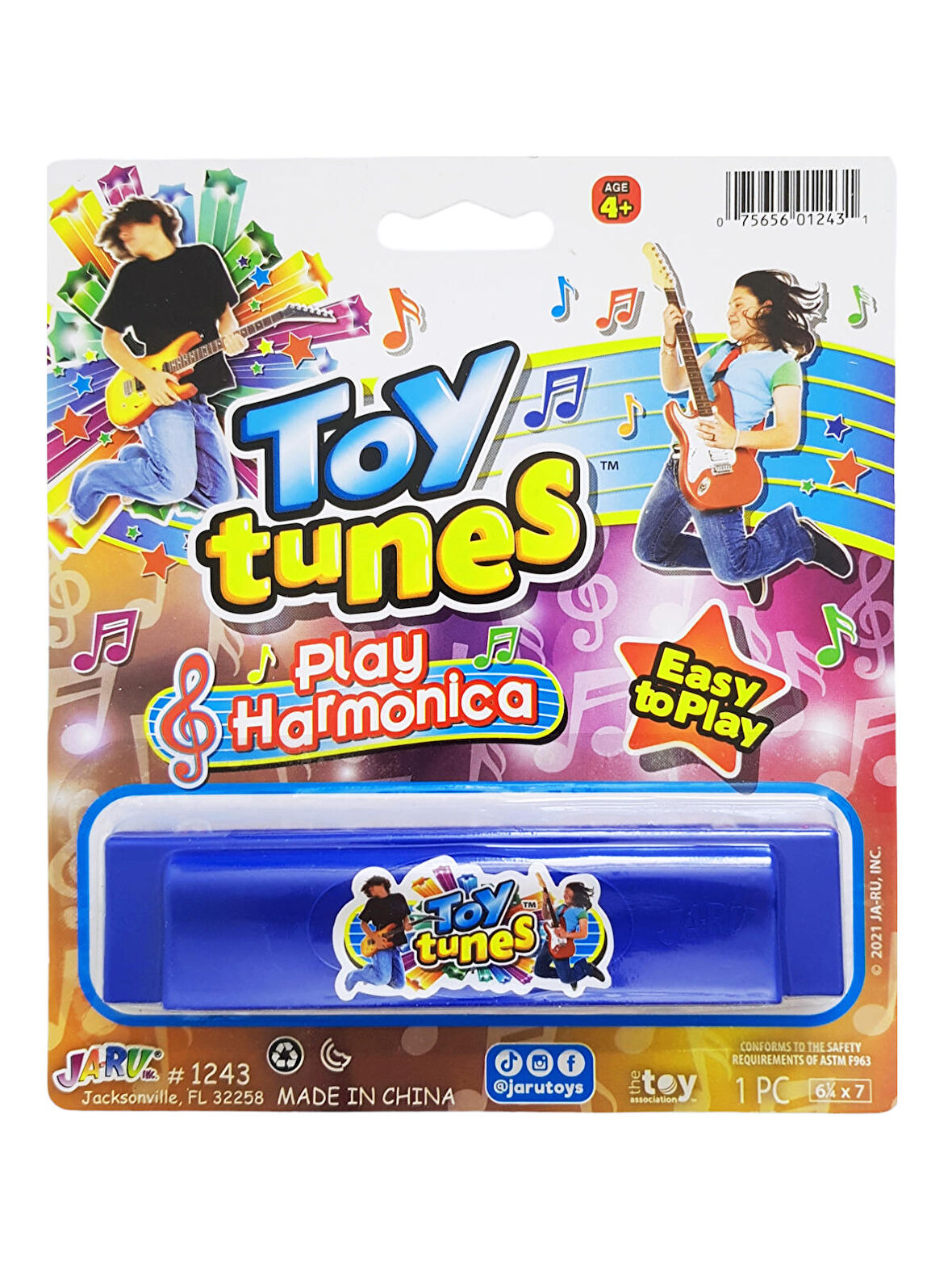 Mızıka Plastik Oyuncak Müzik Aleti Toy Tunes Play Harmonika Mavi