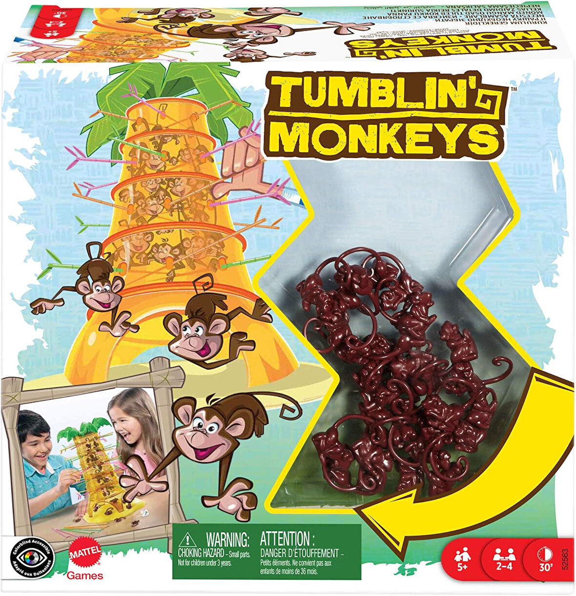 Tumblin Monkeys SOS Ouistiti 30 Maymun Kutu Oyun Aile Beceri ve Masa Oyunu