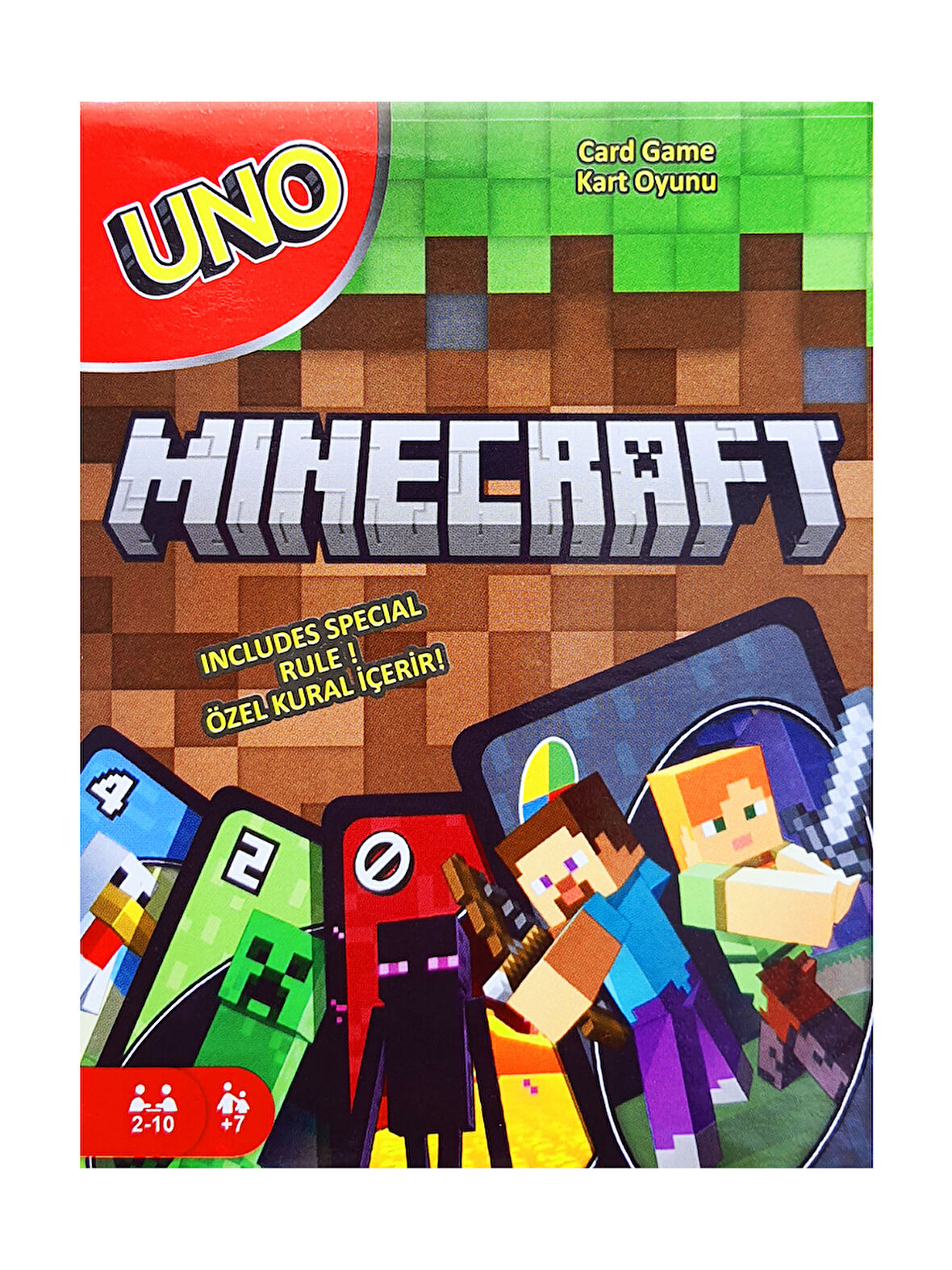 Uno Minecraft Oyun Kartı Resimli Uno Oyun