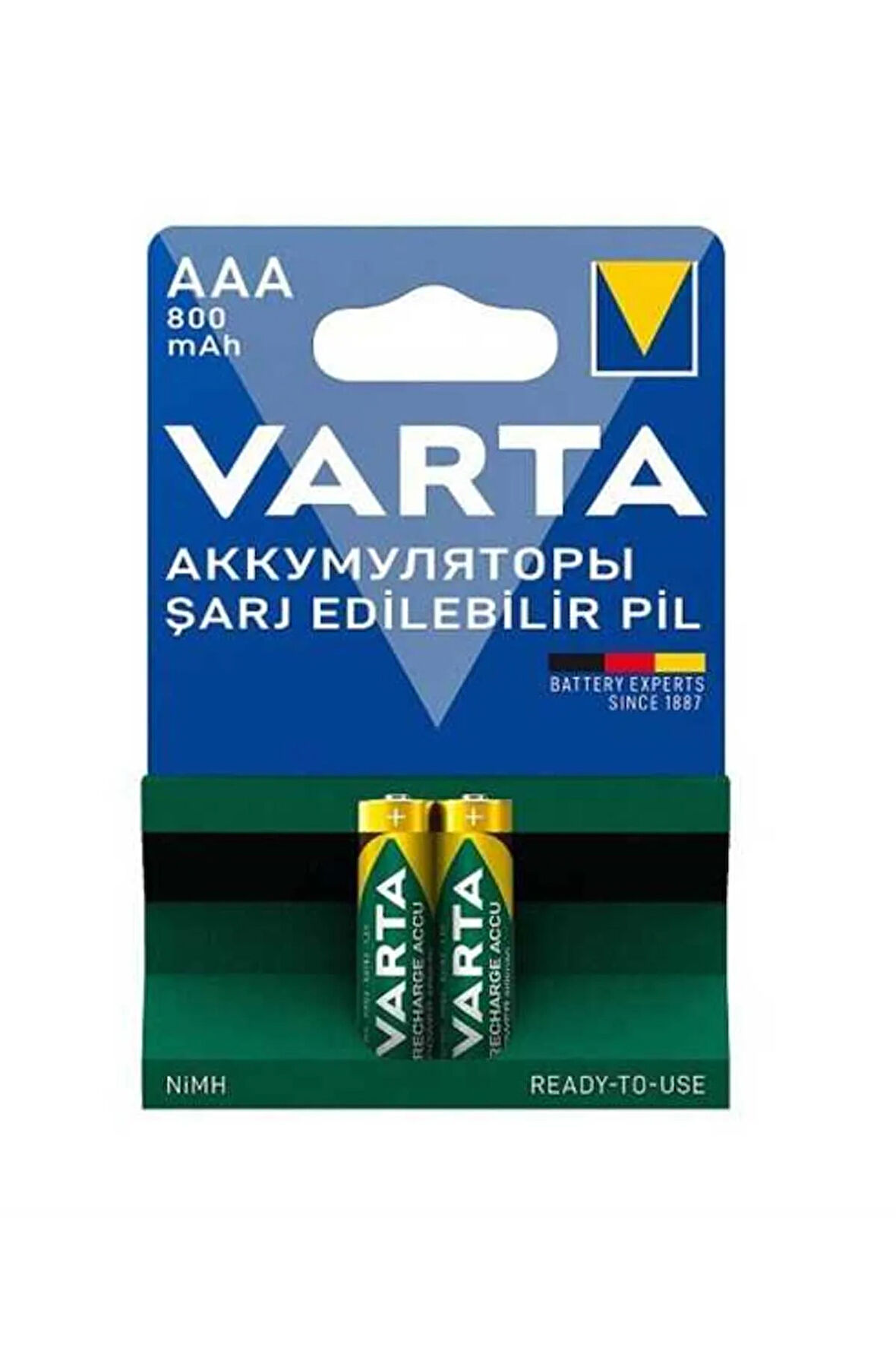 800mAh AAA Şarj Edilebilir İnce Pil 2'li Blister