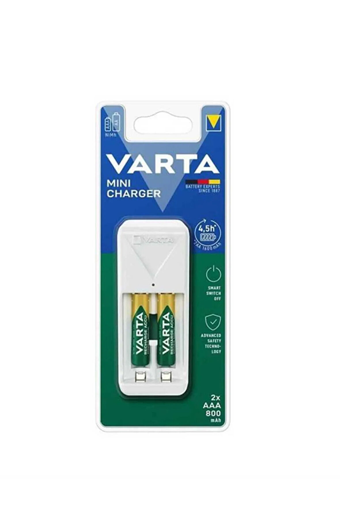 57656 201 421 2x AAA 800mAh 56703 dahil Mini Şarj Cihazı