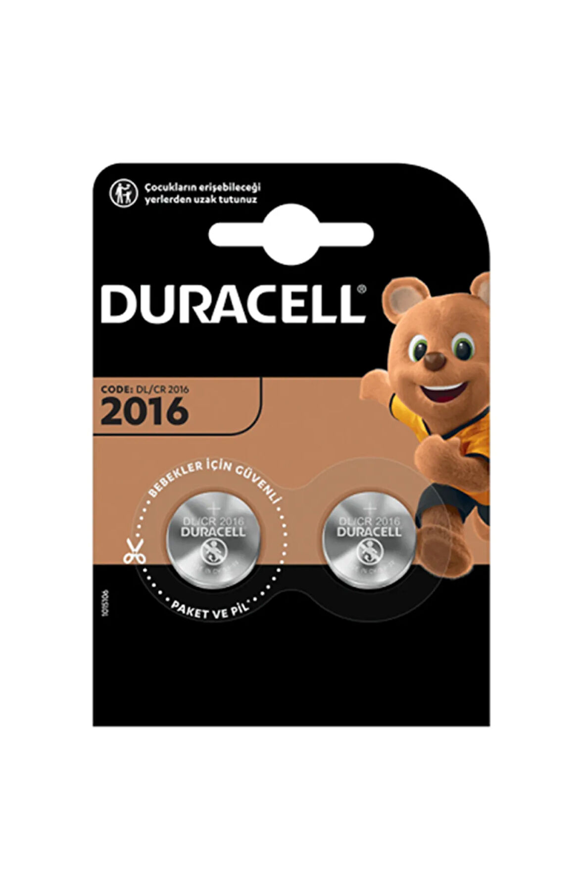 2016 Lityum Düğme Pil 3V. 2'li Paket (CR2016)