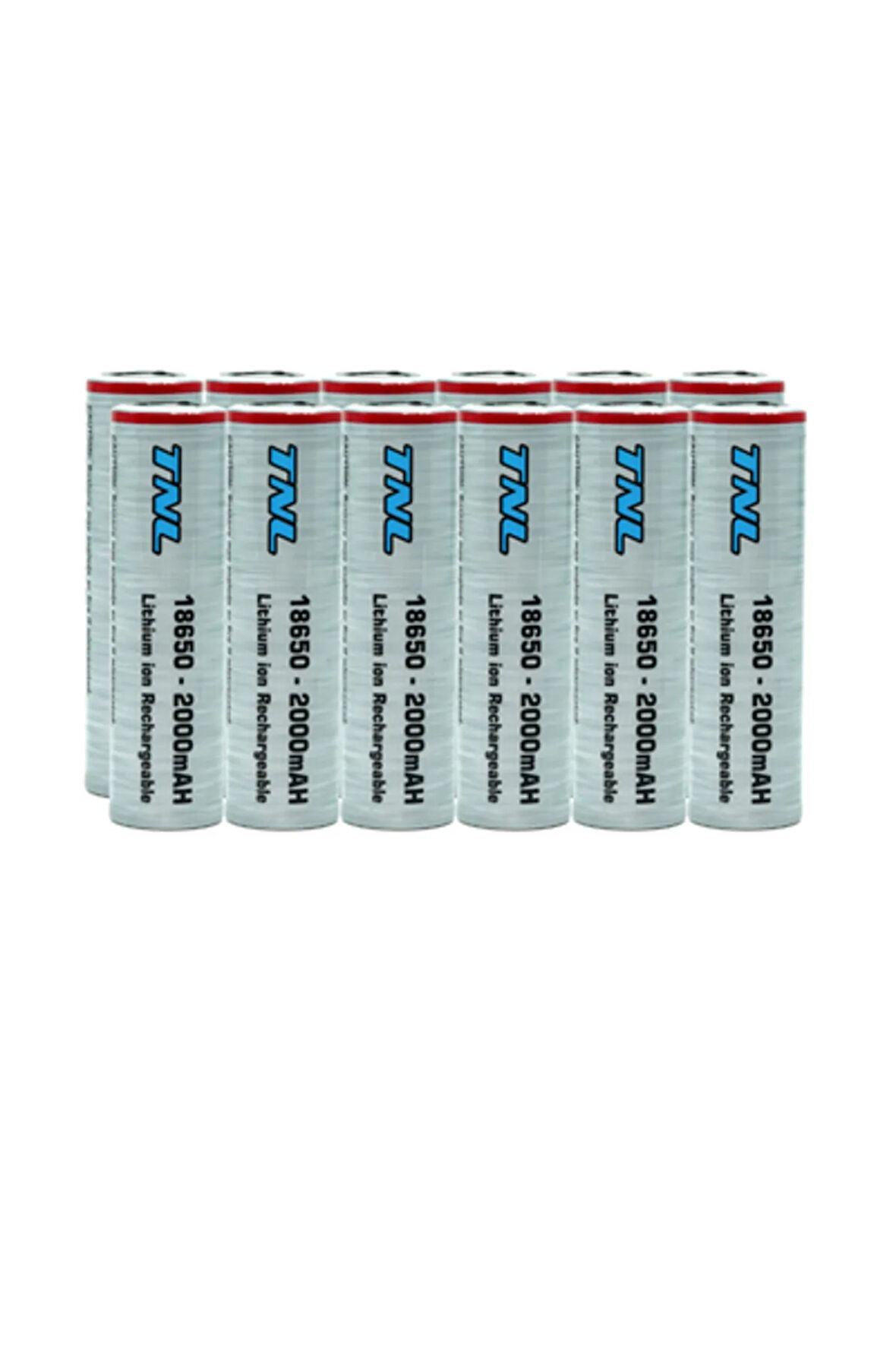 12 Adet TNL 18650 2000mAH 3.7V 30A Discharge Li-ion Başlıksız Şarjlı Pil