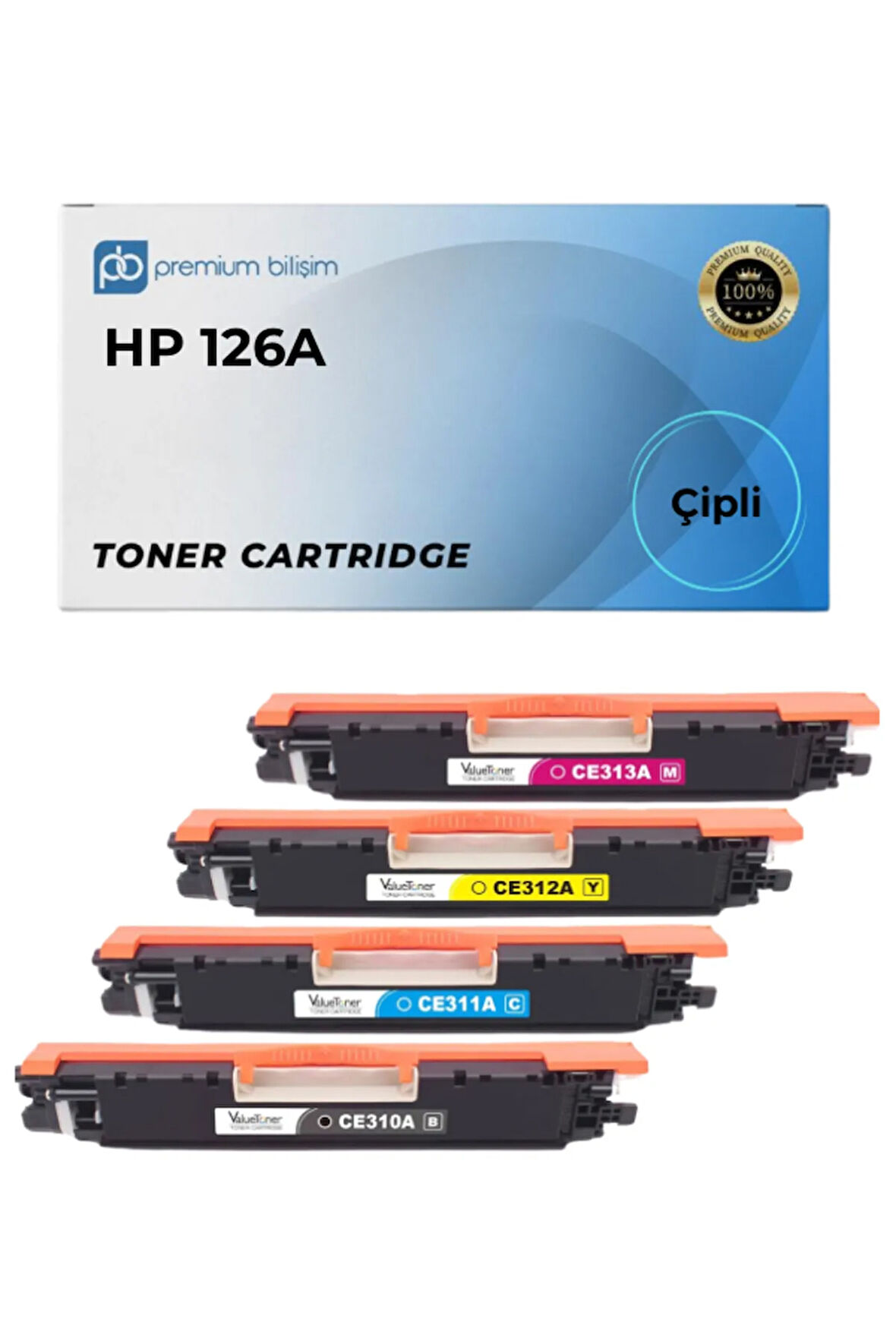 126A Muadil Toner Seti - Color Pro MFP M175 M275 CP1025nw