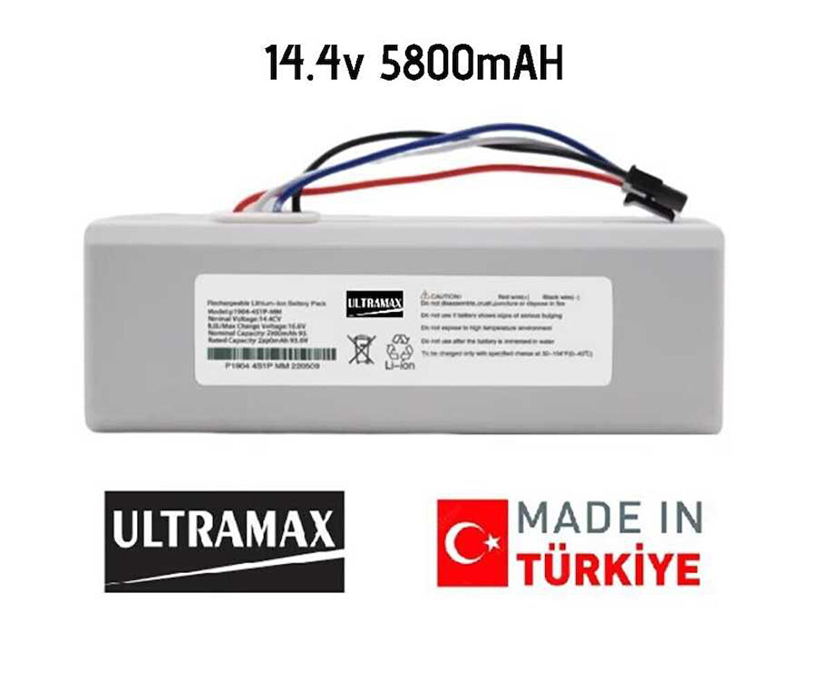 Xiaomi Mop 1C 2in1 5800mAh Uyumlu Batarya Robot Süpürge Pili