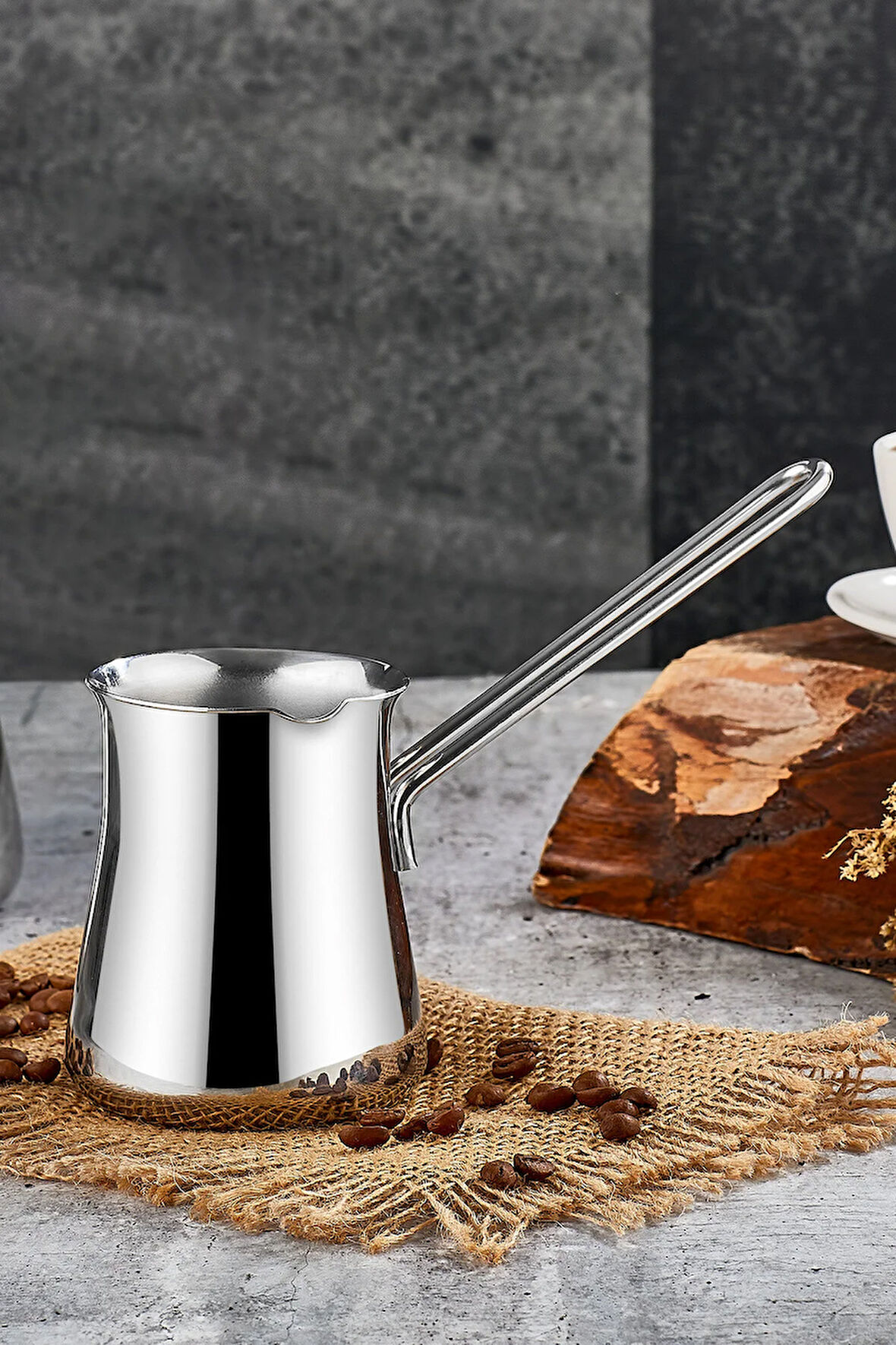 Mocca Paslanmaz Çelik Cezve ve Sütlük 850 ml 4-6 kişilik