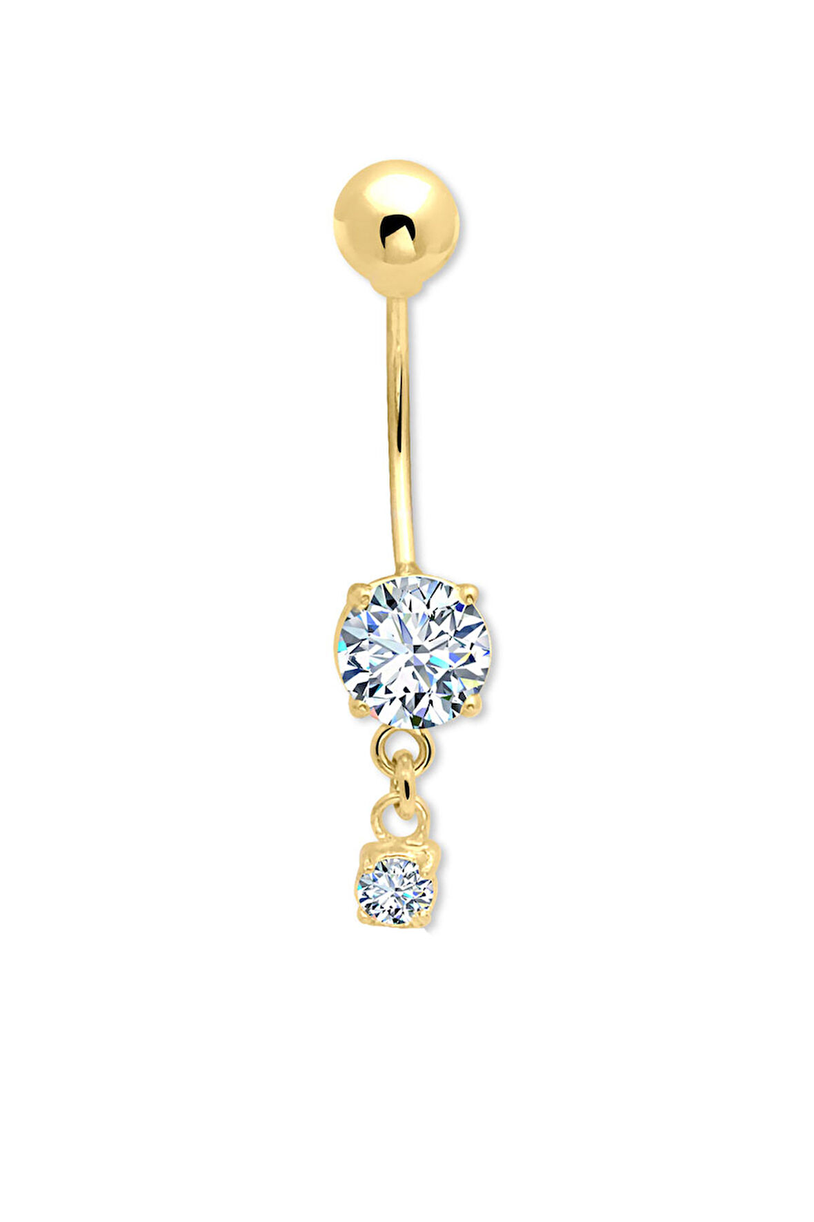 Altın Tektaş Göbek Piercingi (PC0018)