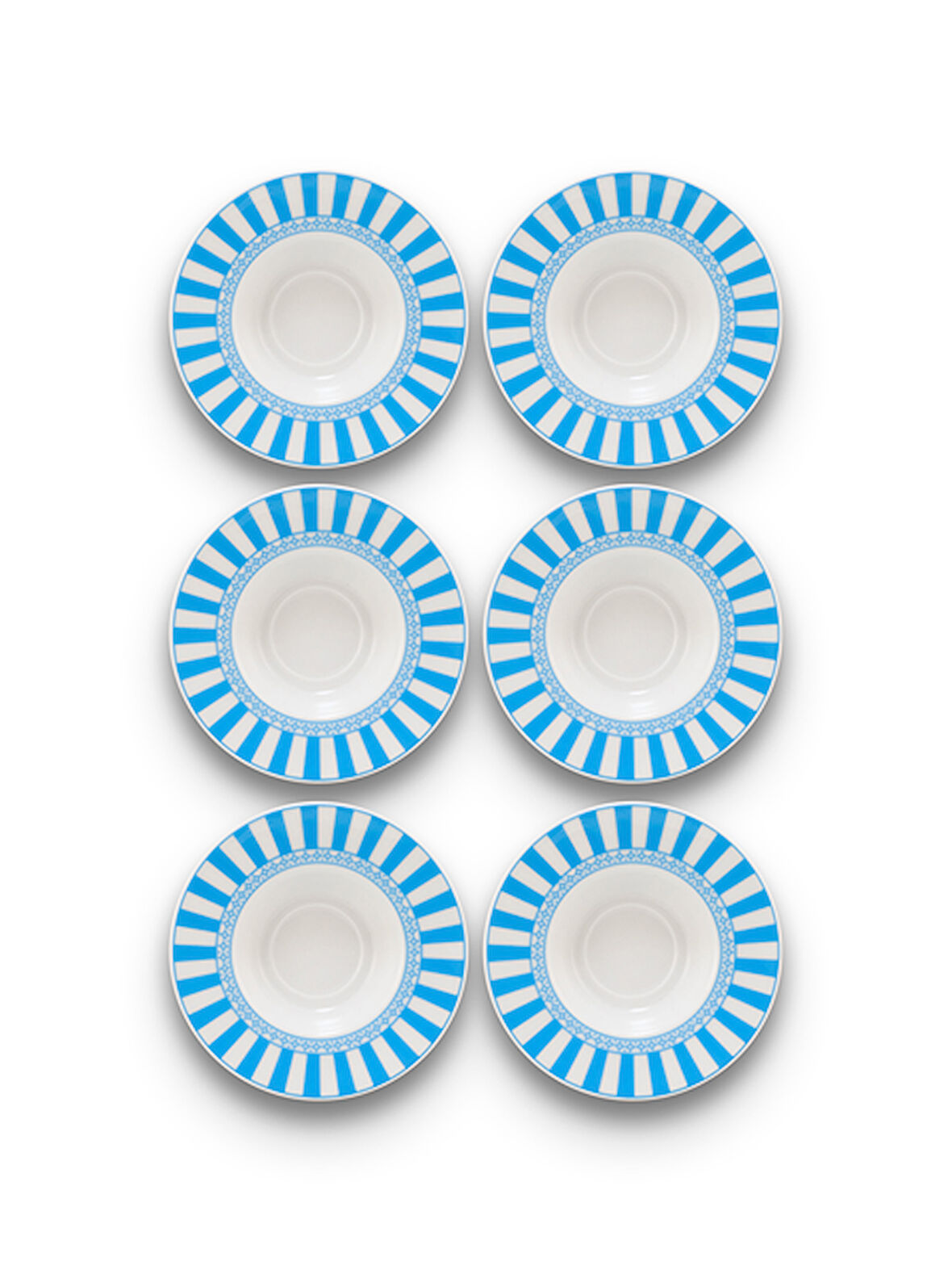 Azure Porselen Çay Tabağı (Altılı Set)