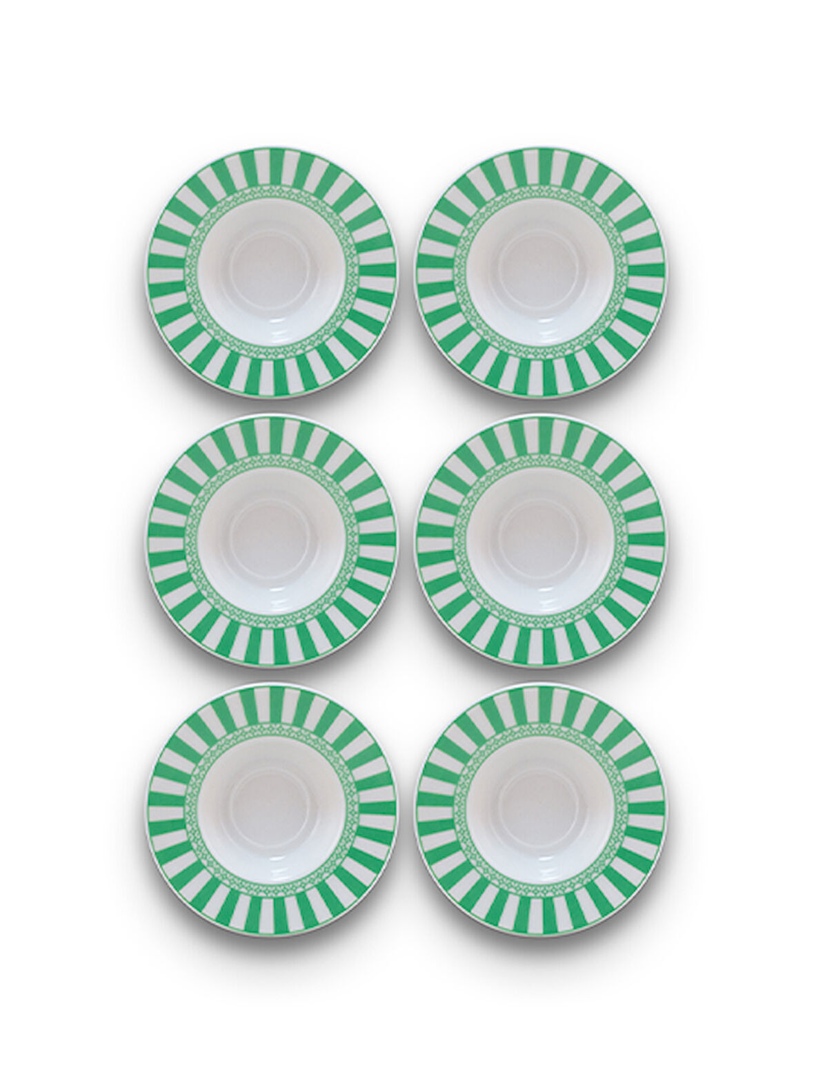 Mint Garden Porselen Çay Tabağı (Altılı Set)