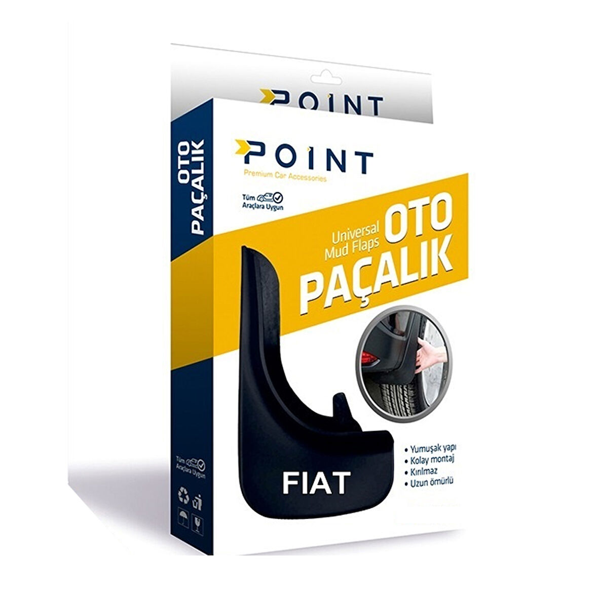 Fiat Paçalık Tozluk Çamurluk Universal Siyah 2'li