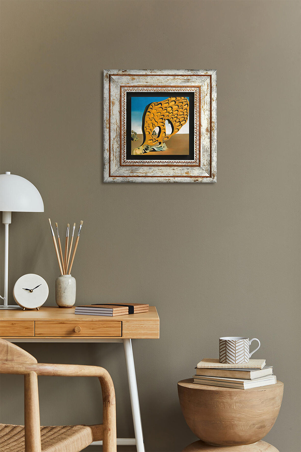 Salvador Dalí Arzunun Gizemi Taş Duvar Tablosu Çerçeveli Duvar Dekoru Wall Art
