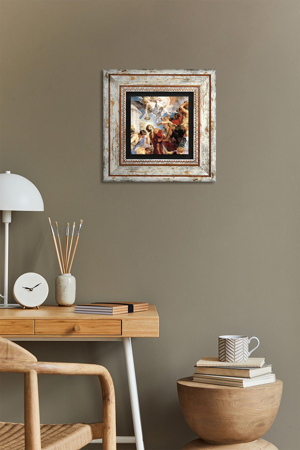 Aziz Stephen Üçlemesi Antik Roma Serisi Taş Duvar Tablosu Çerçeveli Duvar Dekoru Wall Art