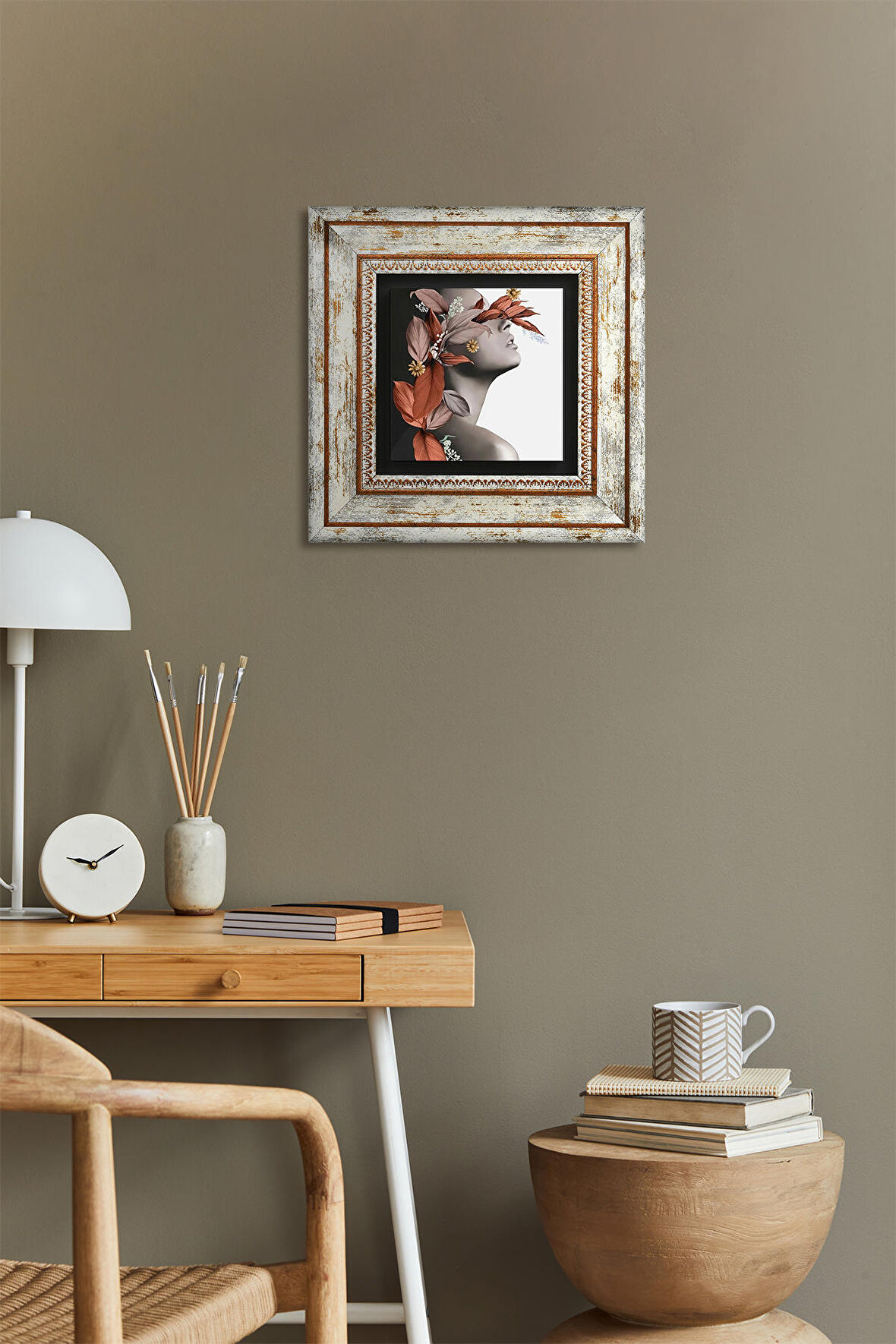 Bahar Düşü Serisi Taş Duvar Tablosu Çerçeveli Duvar Dekoru Wall Art