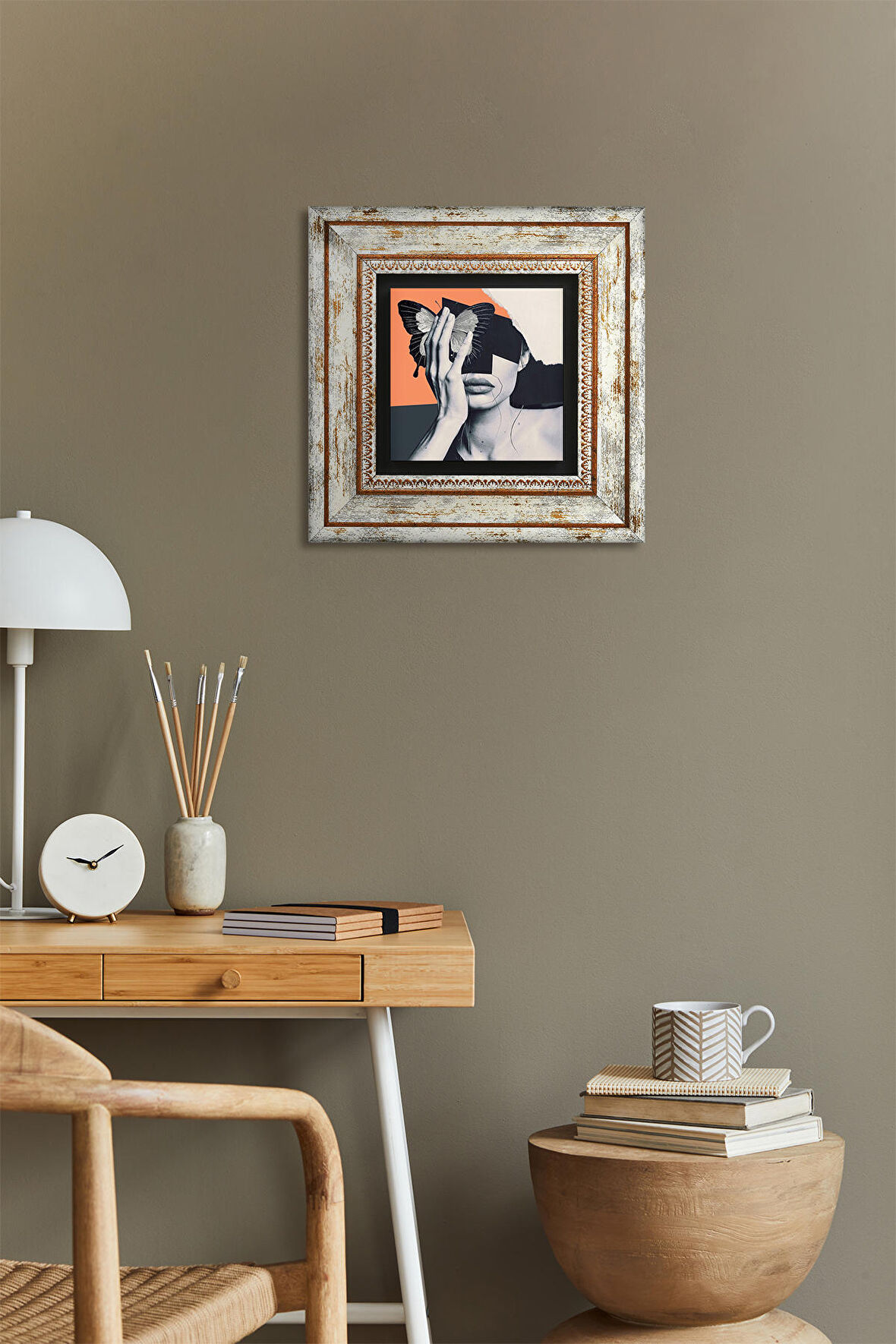 Bahar Düşü Serisi Taş Duvar Tablosu Çerçeveli Duvar Dekoru Wall Art