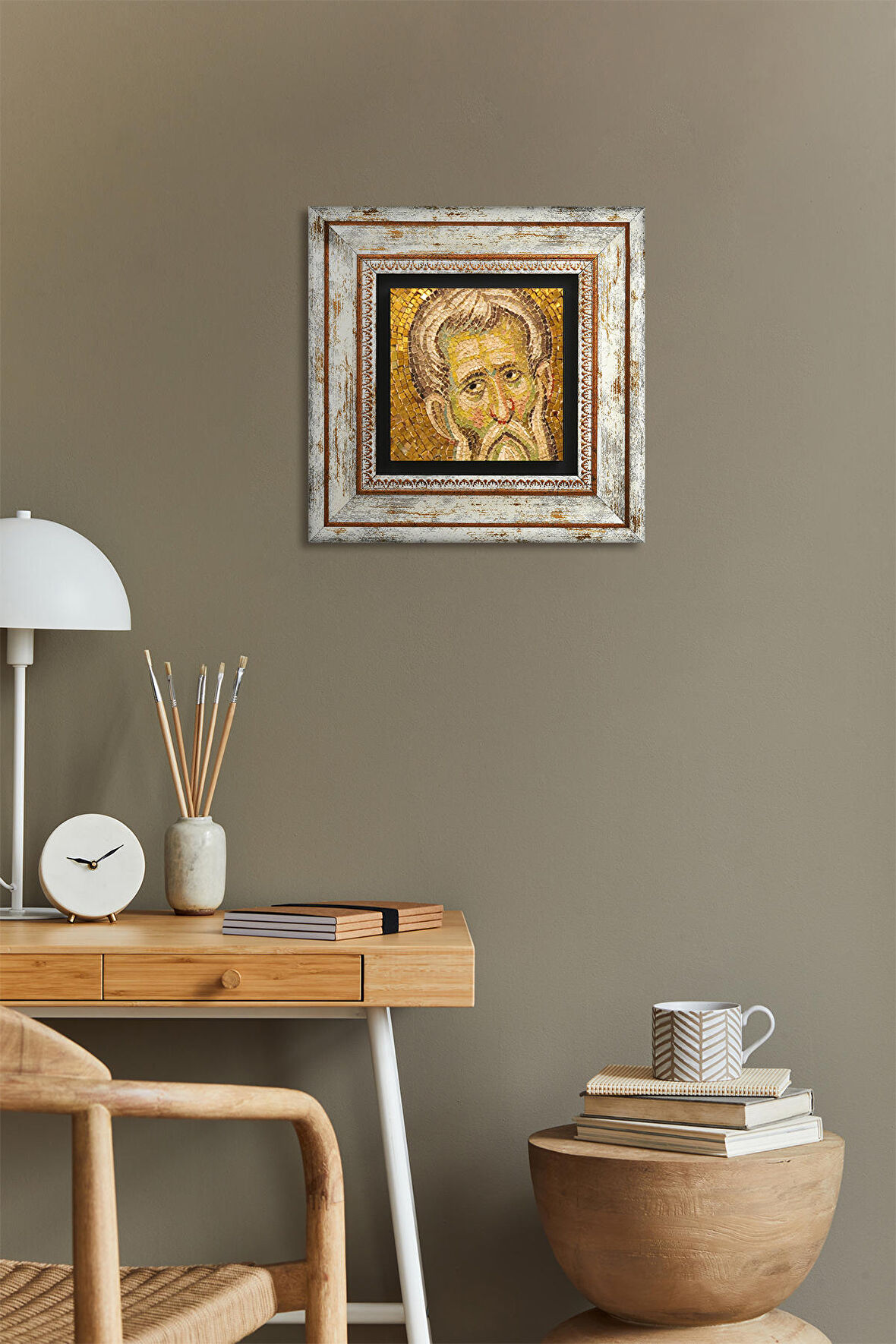 Mozaik Serisi Taş Duvar Tablosu Çerçeveli Duvar Dekoru Wall Art