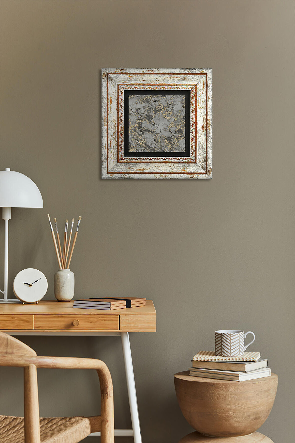 Desen Taş Duvar Tablosu Çerçeveli Duvar Dekoru Wall Art