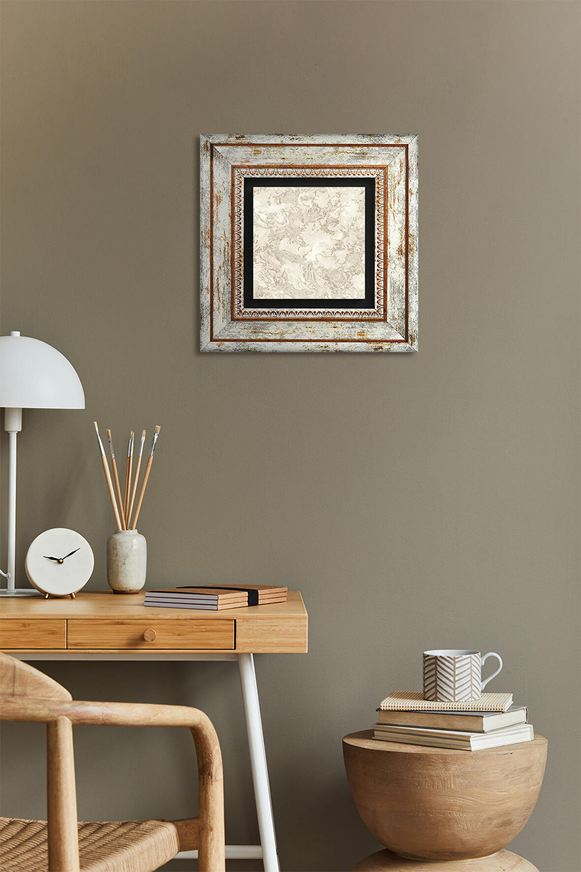 Desen Taş Duvar Tablosu Çerçeveli Duvar Dekoru Wall Art