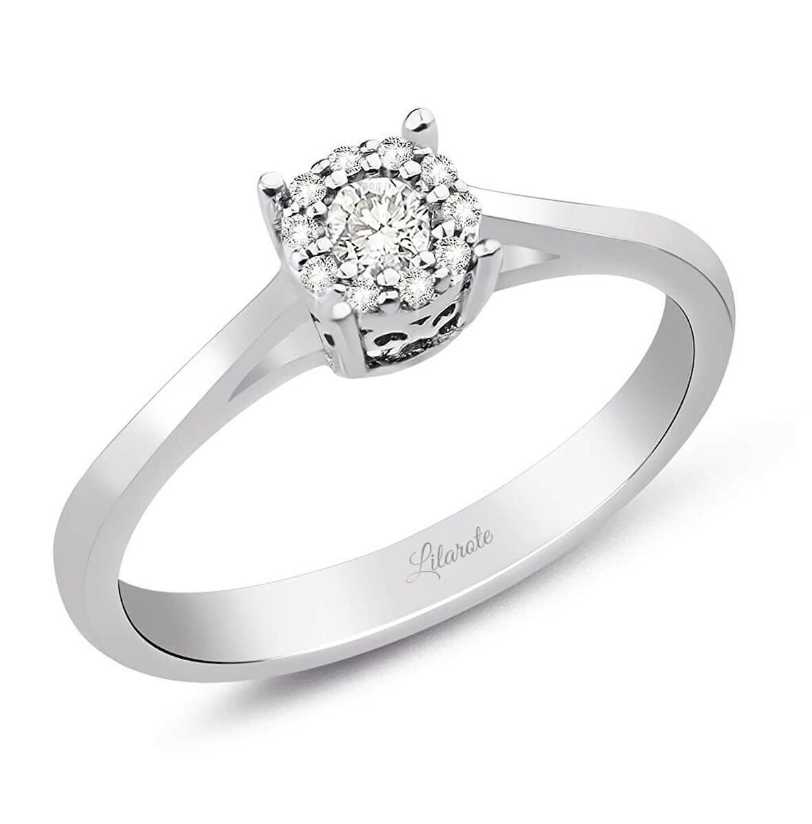 0.14 Ct. Modern Tasarım Coronet Tektaş Yüzük