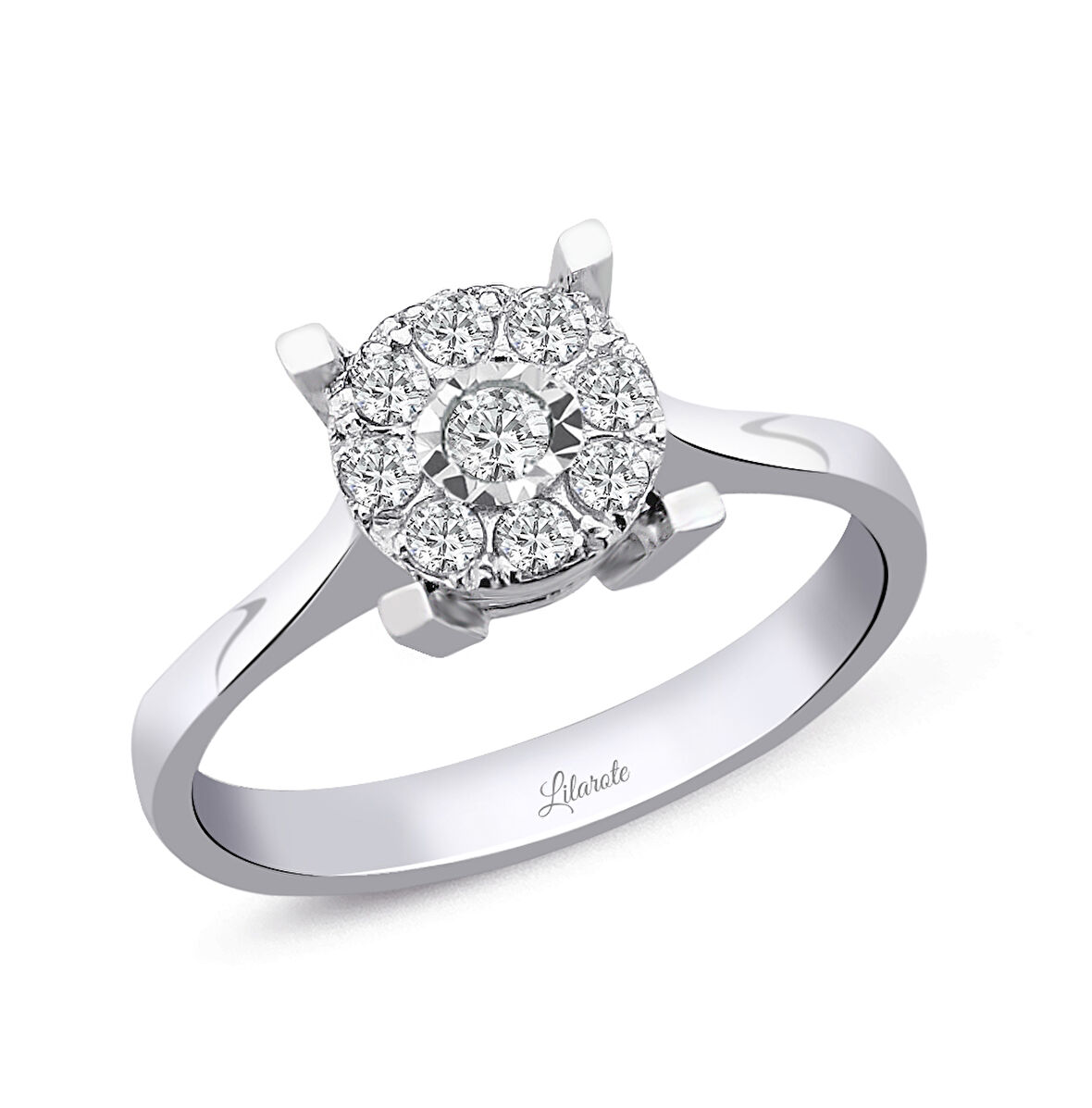 0.17 Ct. Modern Tasarım Coronet Tektaş Yüzük