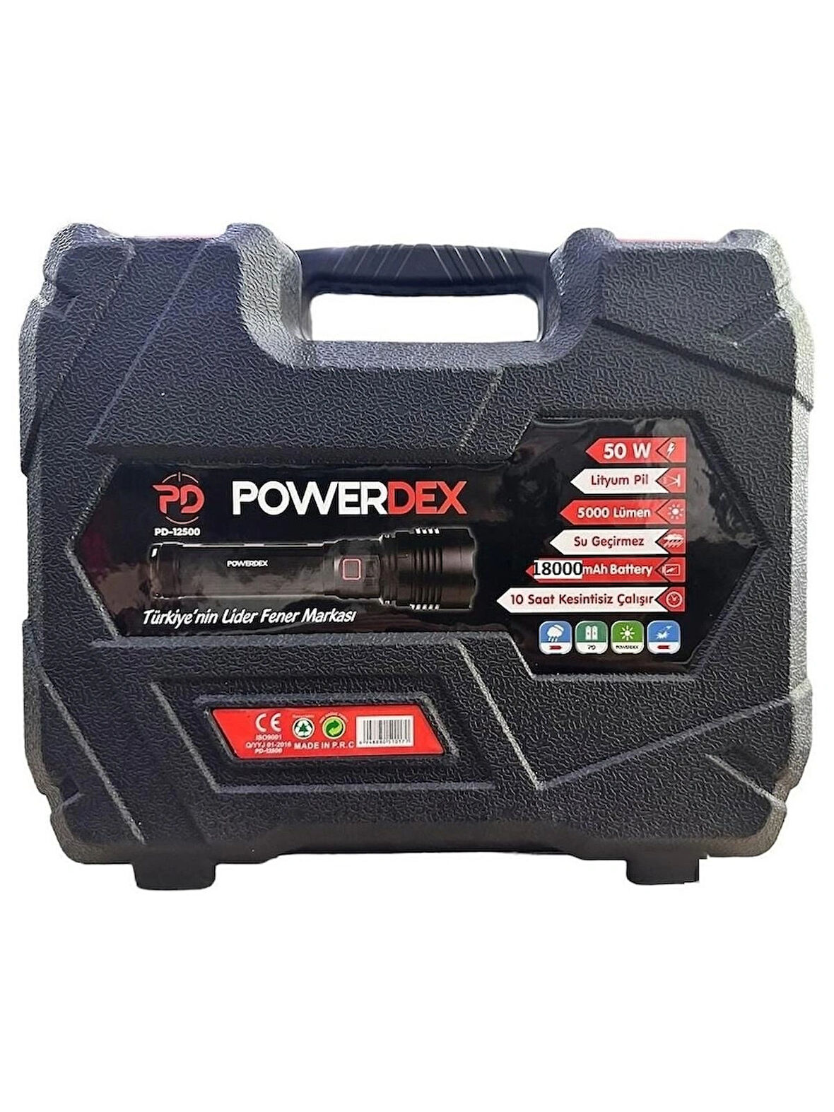 Powerdex Pd-12500 Profesyonel Büyük Avcı Feneri 50w 5000 Lümen