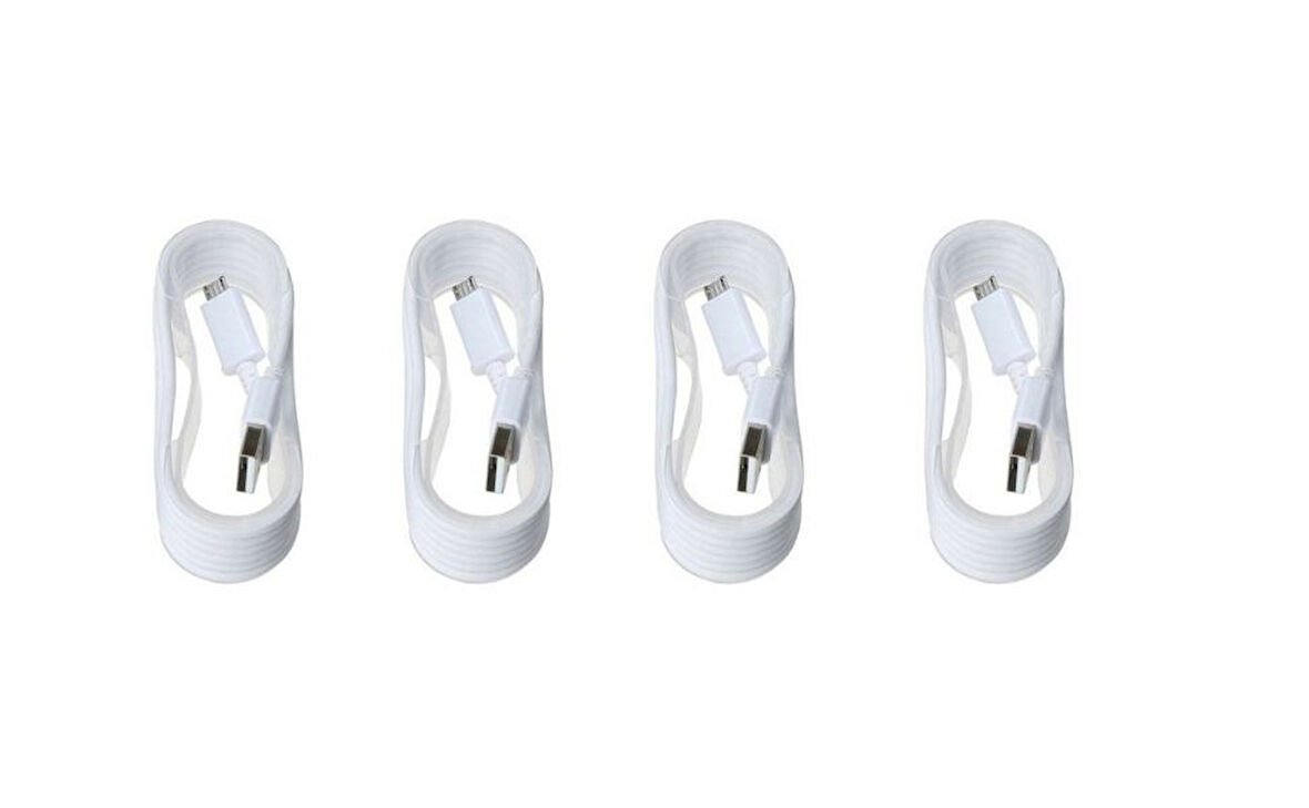 PDAteknoloji Micro USB Data ve Şarj Kablosu 4 Adet 1,5 M Beyaz