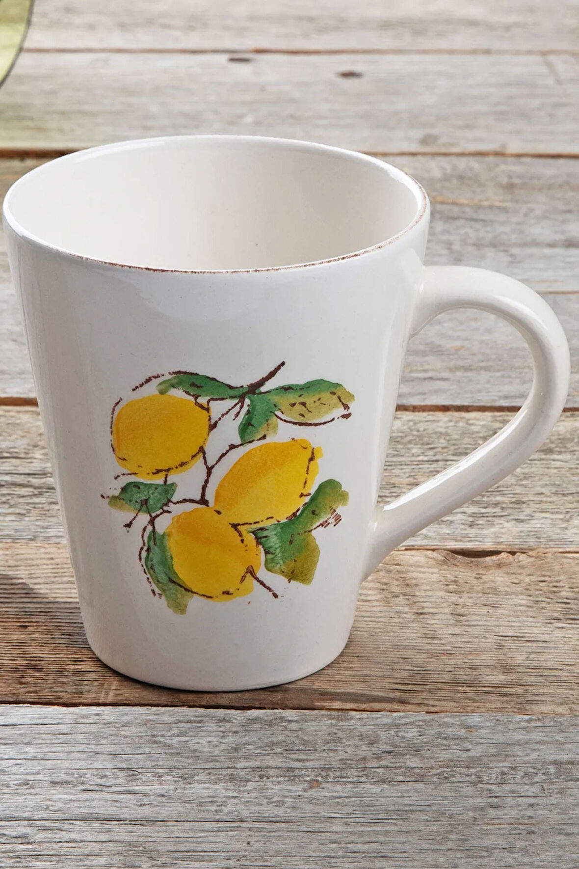 Limon Desen El Yapımı Organik Kupa Bardak 11 Cm