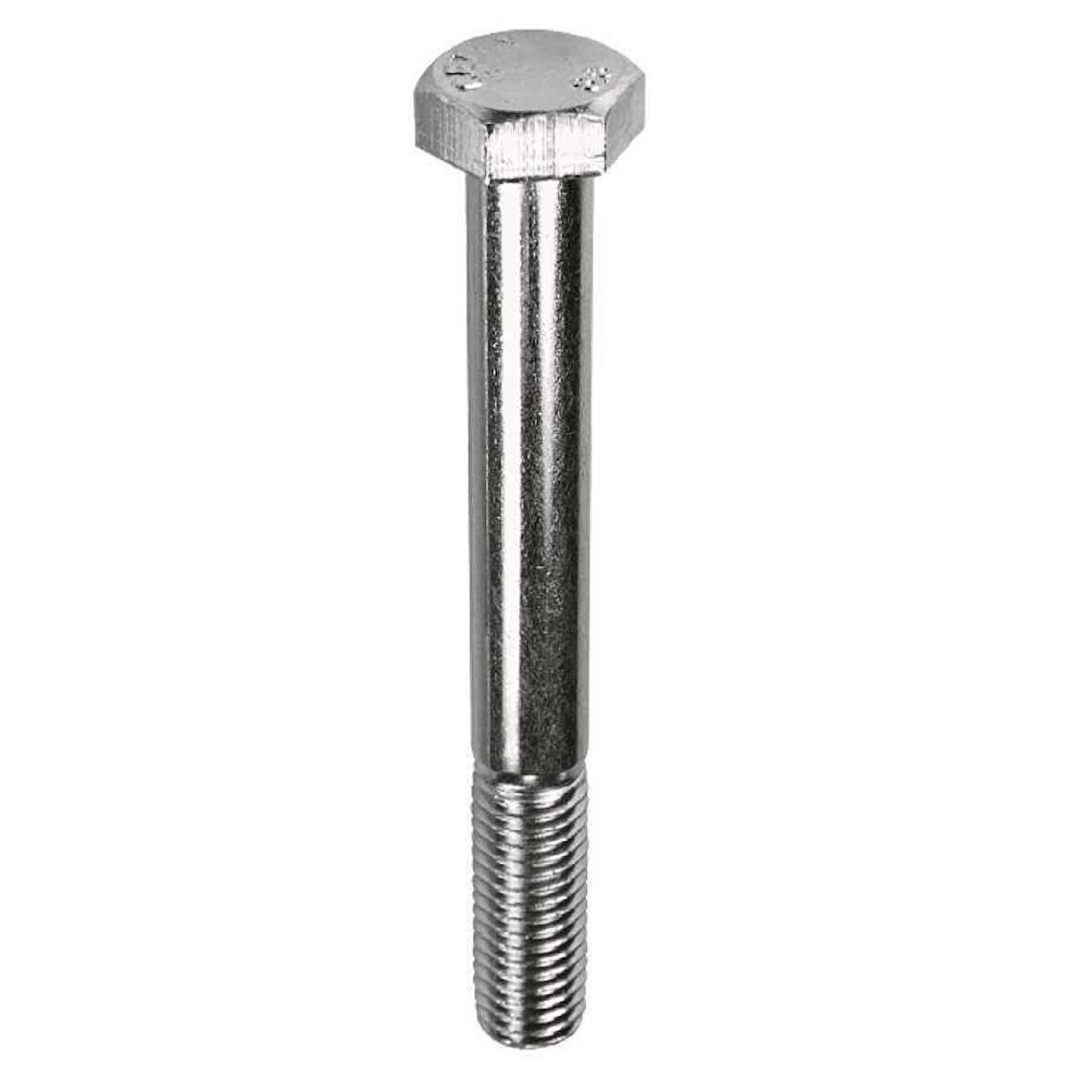 Çelik Cıvata 18X80 DIN931 Beyaz 20 Adet 8.8 Altıköşe