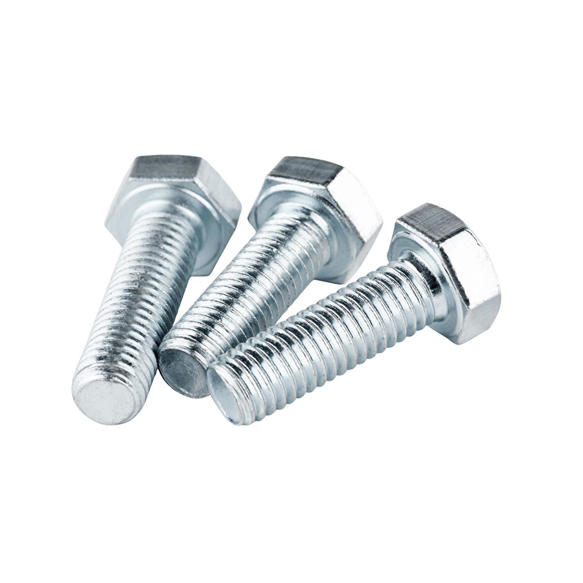 Çelik Cıvata 5X10 DIN933 Beyaz 100 Adet 8.8 Altıköşe