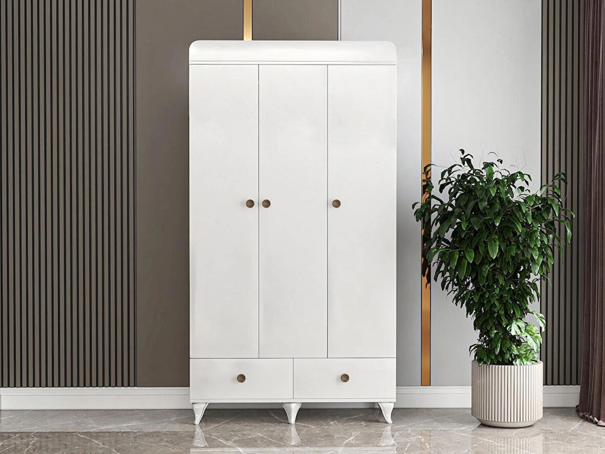 PATİKO PDLP 201 BEYAZ 3 KAPAKLI PERA DOLAP