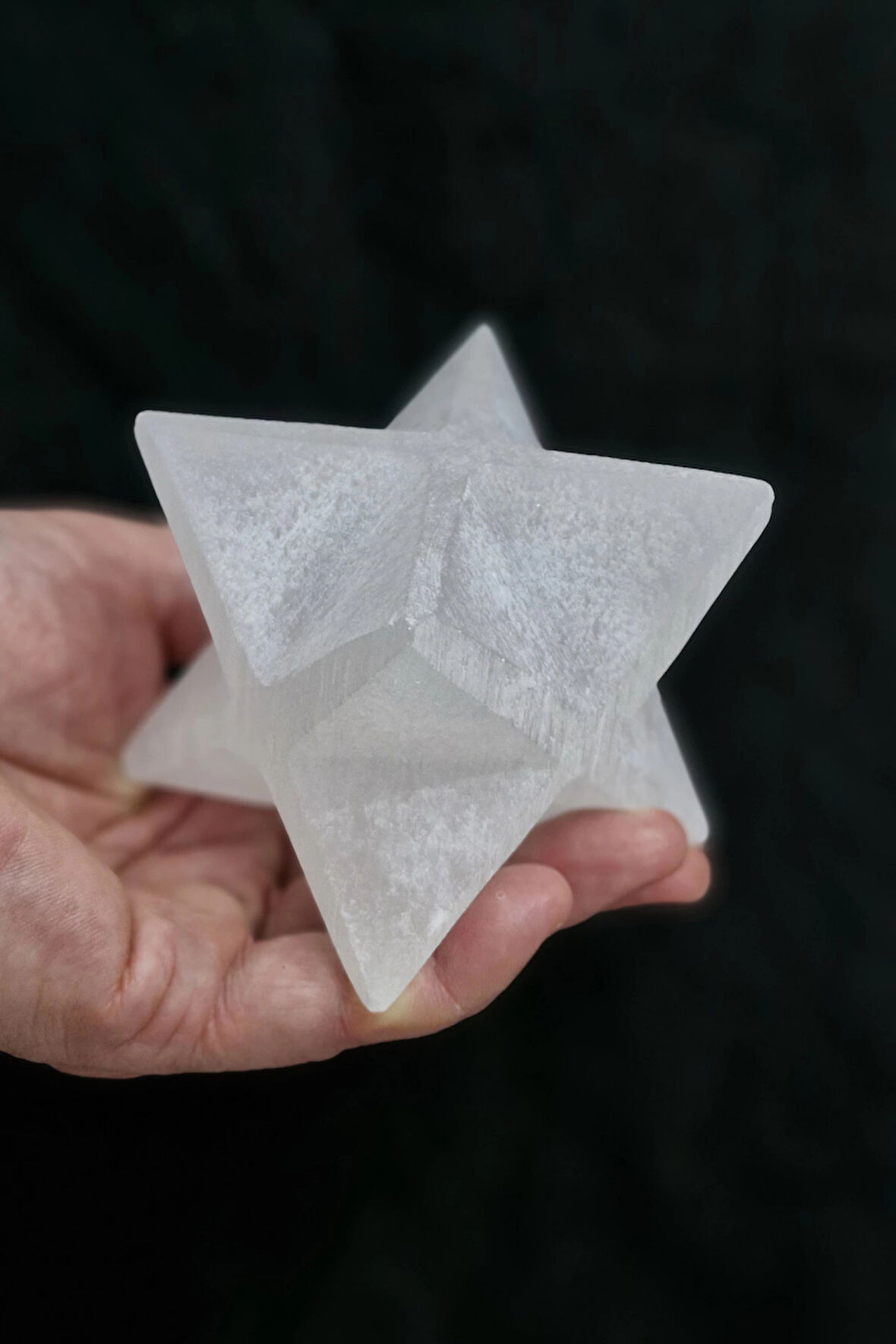 Merkaba Yıldızı Doğal Beyaz Selenit