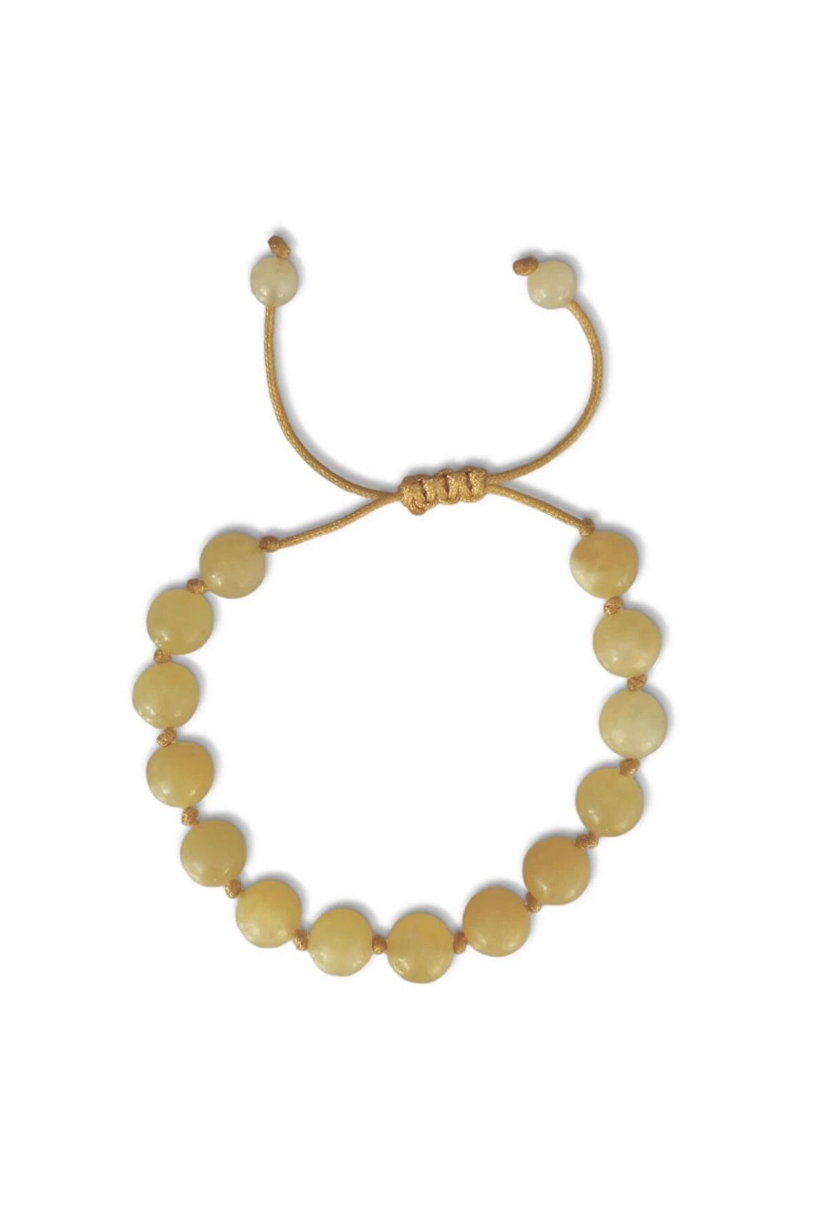 Sarı Kalsit Bileklik Makrome Ayarlı 465-1