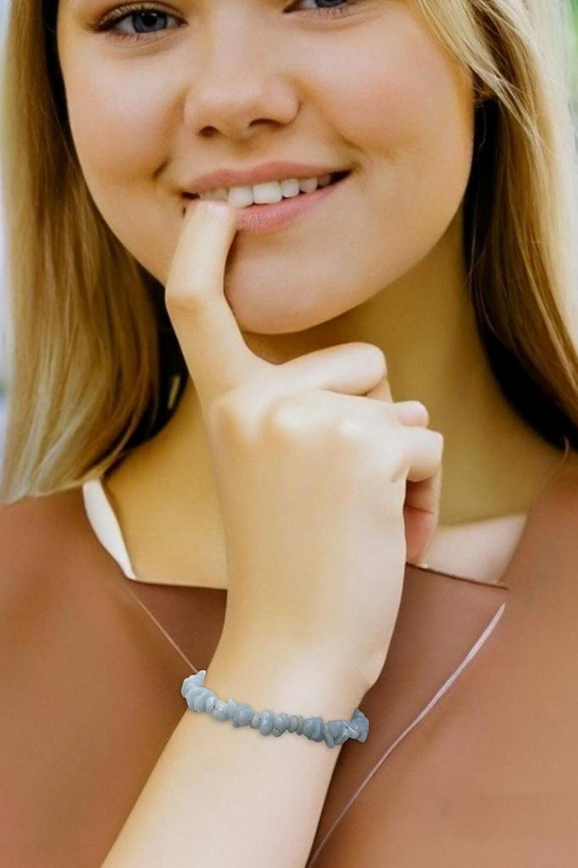 Anjelit Melek Taşı Bileklik Kırıktaş 319-2