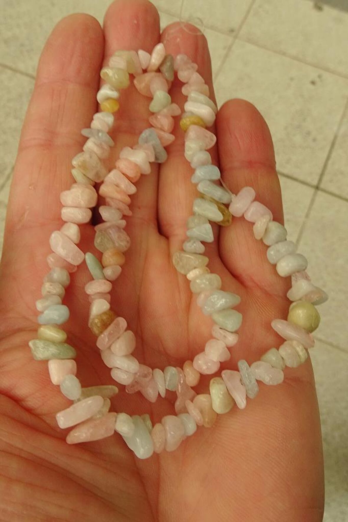 Morganit Ve Akuamarin Kırıktaş Dizi 40 cm 316