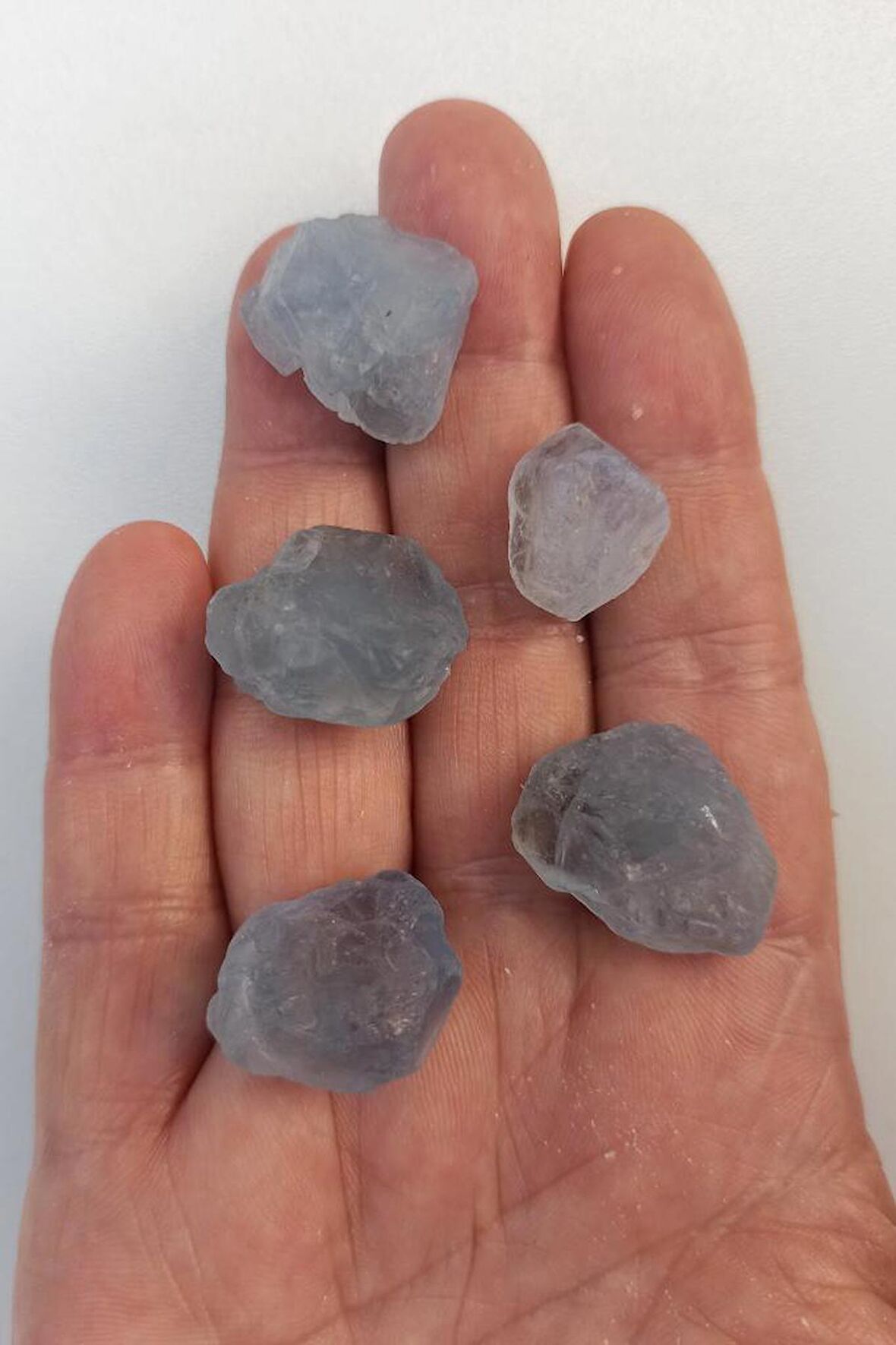 50 gram Doğal Selestit Kristali Parçalar 419-2