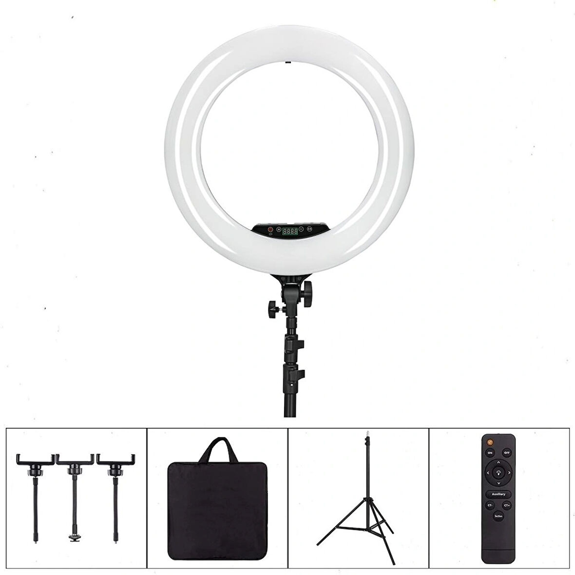 19 inç (48 cm) Ring Light, Halka Işık 2m Ayaklı Set