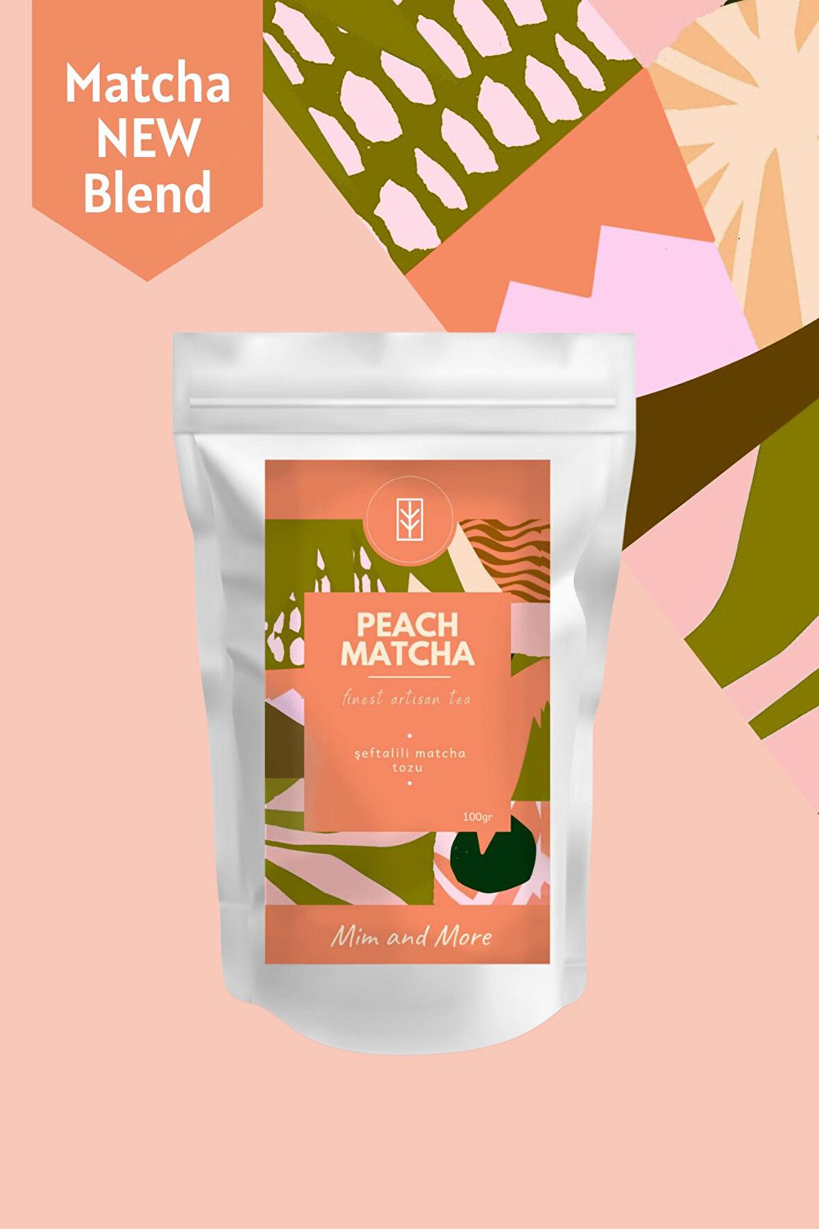 Mim and More Peach Matcha - Şeftali Matcha 100 GR