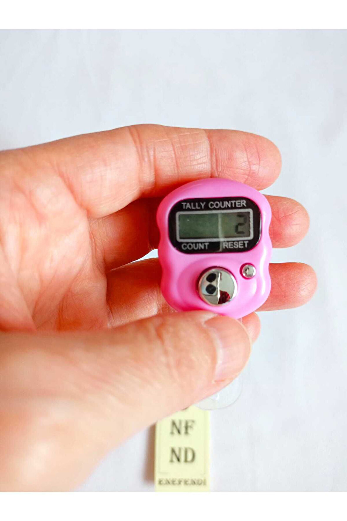 Pembe Zikirmatik Sayaç Yüzük Tesbih Çekme Salavat Ve Zikir Sayacı