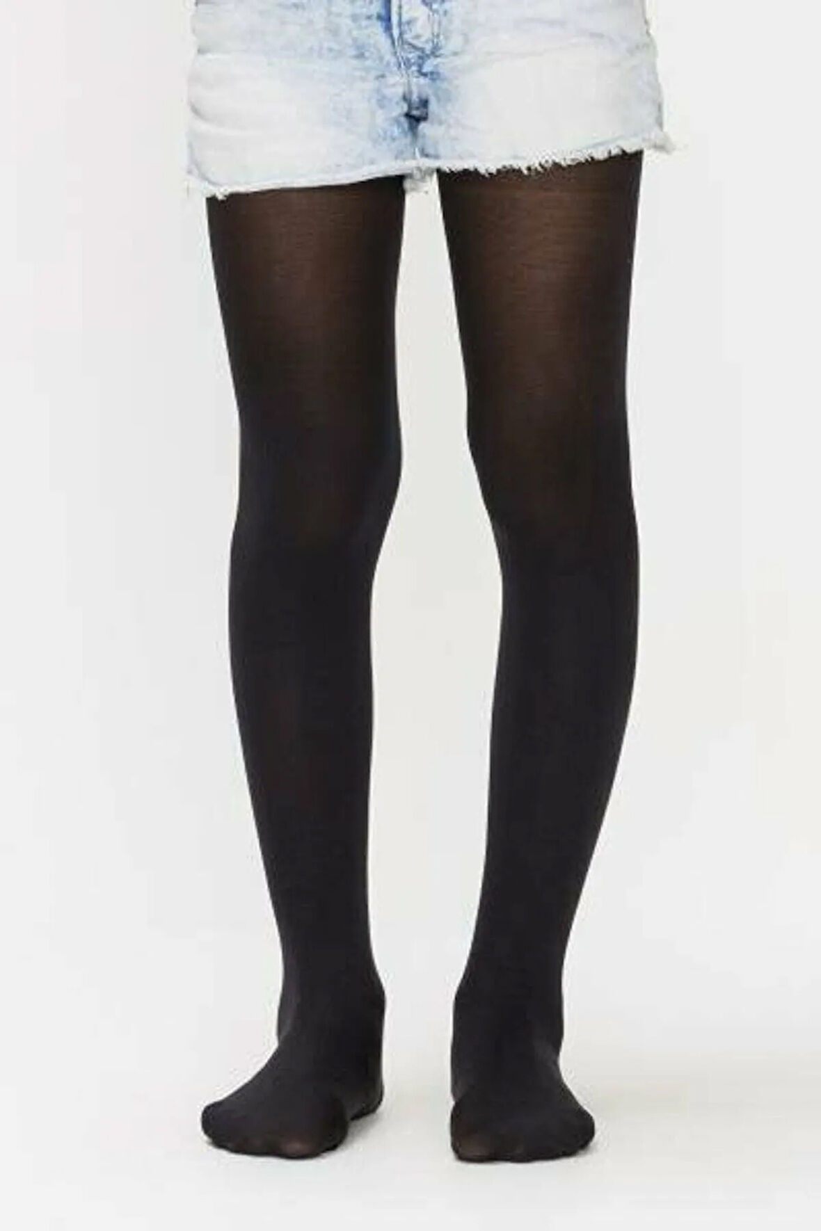 Kız Çocuk Siyah Mikro 40 Mus Külotlu Çorap